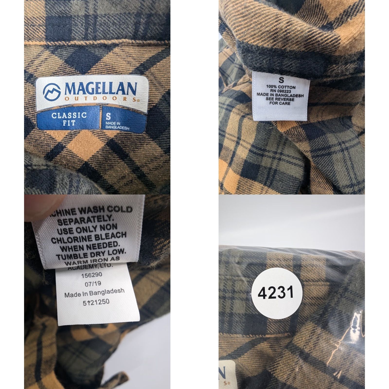 Vintage Magellan Outdoors Classic Fit Button Down Flannel Shirt Men's S Tapenade Plaid Size US S / EU 44-46 / 1 - 8 Thumbnail