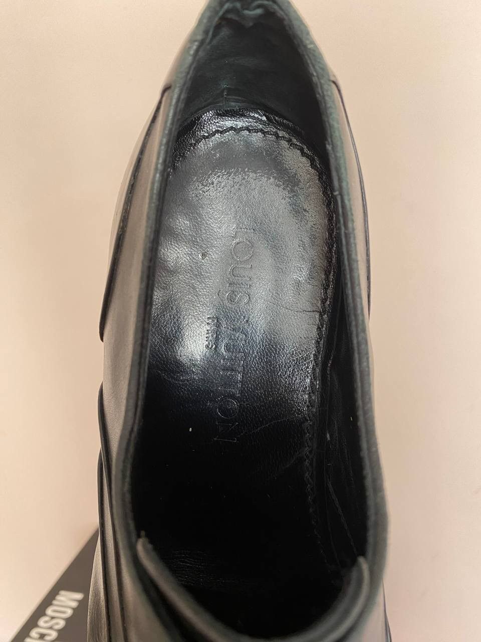 Louis Vuitton Vintage Mens LOUIS VUITTON Oxford shoes Leather black Size US 8.5 / EU 41-42 - 7 Thumbnail