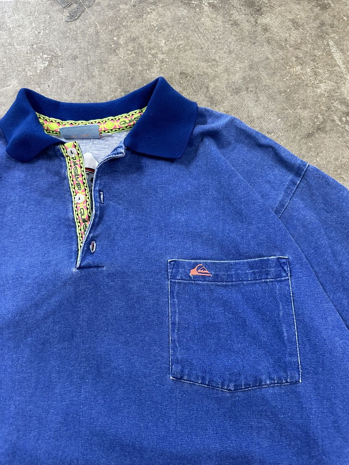 Quiksilver Vintage 80s Quicksilver Polo Button Up T-Shirt Size US L / EU 52-54 / 3 - 4 Thumbnail