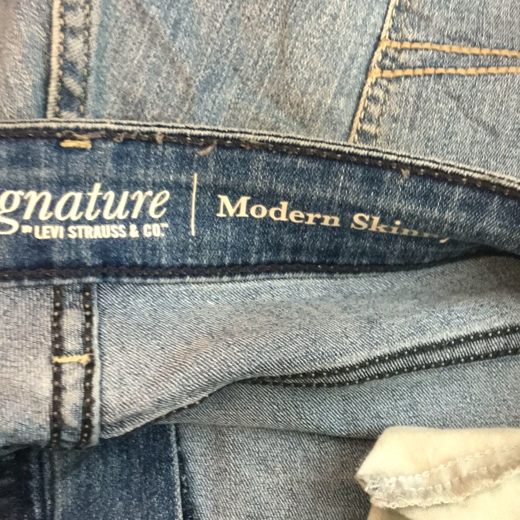 CO Signature By Levi Strauss & Co Womens Modern Skinny Blue Denim Jeans Size 33X32 Size 24" / US 00 / IT 34 - 7 Thumbnail