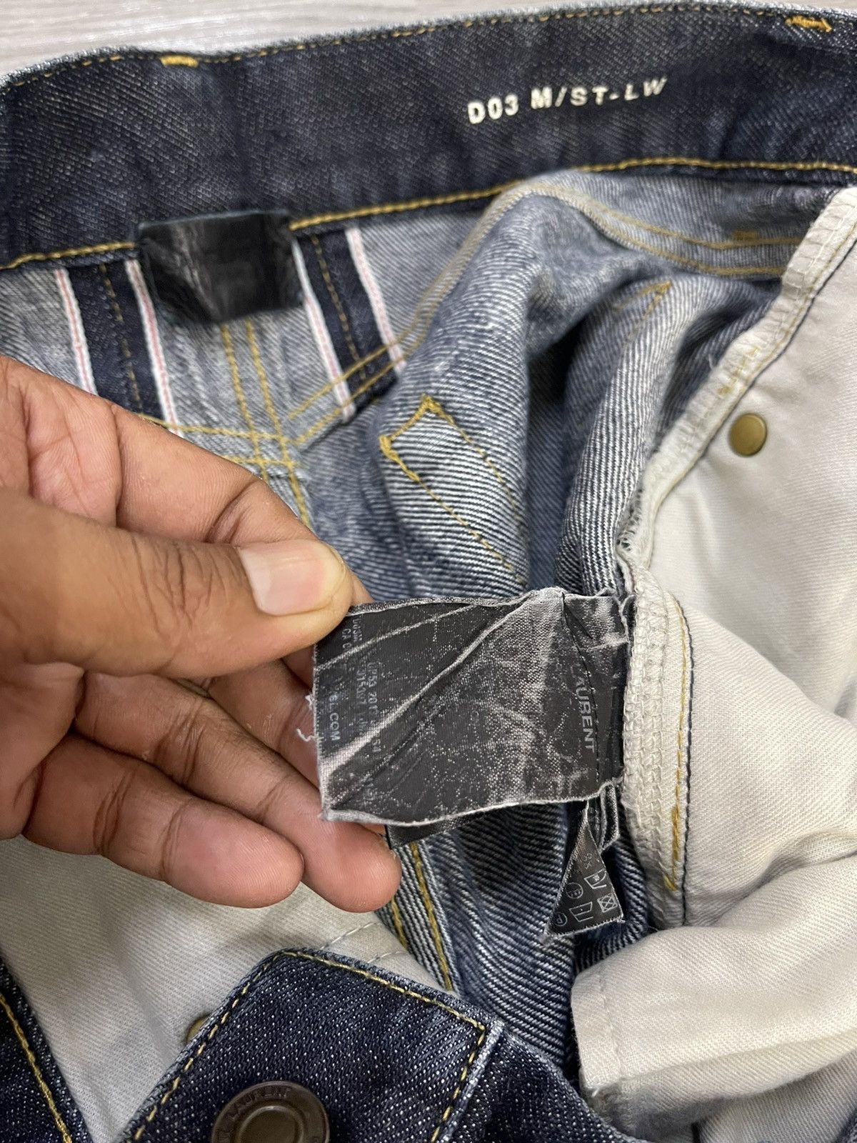 Saint Laurent Paris Saint Laurent D03 M/ST-LW indigo jeans Size US 30 / EU 46 - 16 Thumbnail