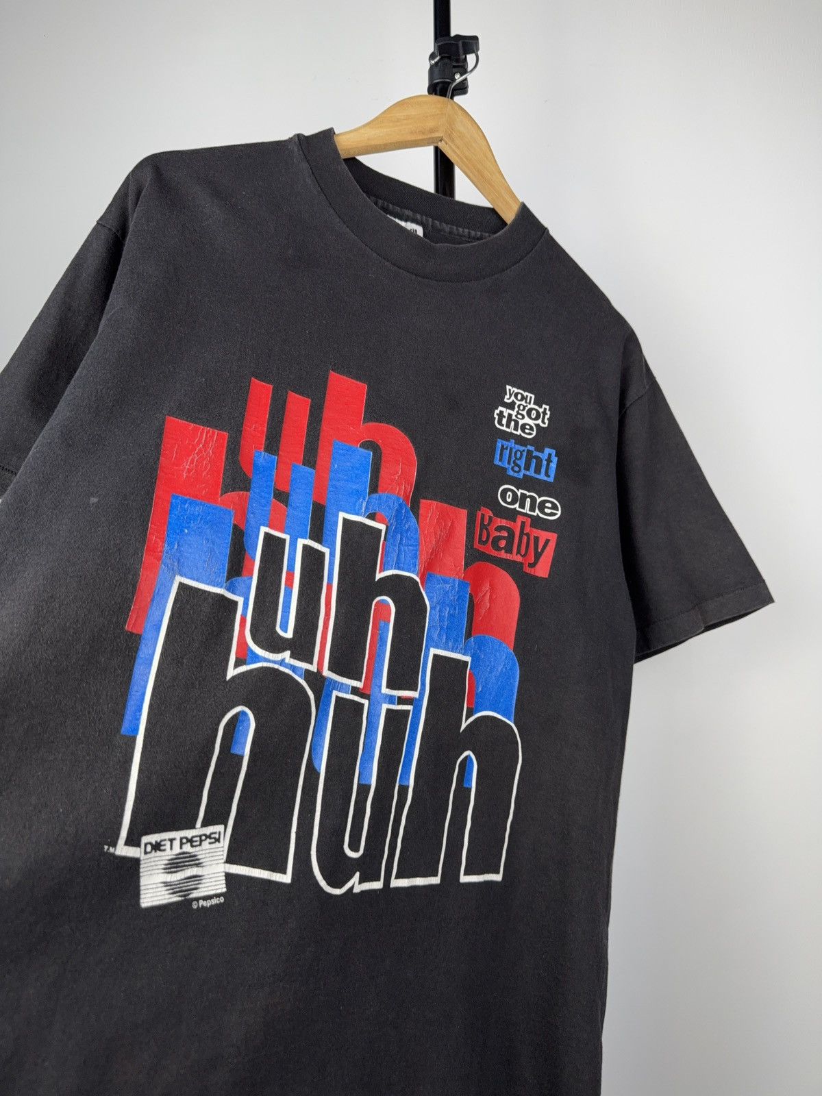 Pepsi × Vintage Vintage 90s Pepsi Promo graphic T shirt Grey XL made In USA Size US XL / EU 56 / 4 - 5 Thumbnail