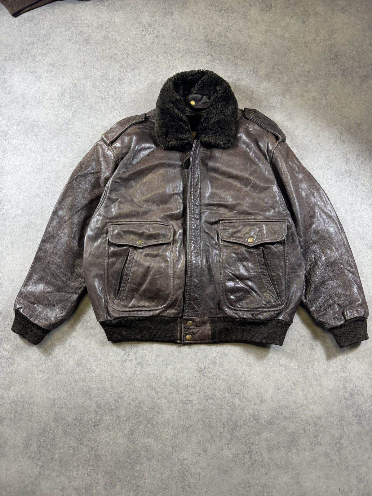 Other The Pilot Vintage Leather Jacket Size US L / EU 52-54 / 3 - 1 Thumbnail