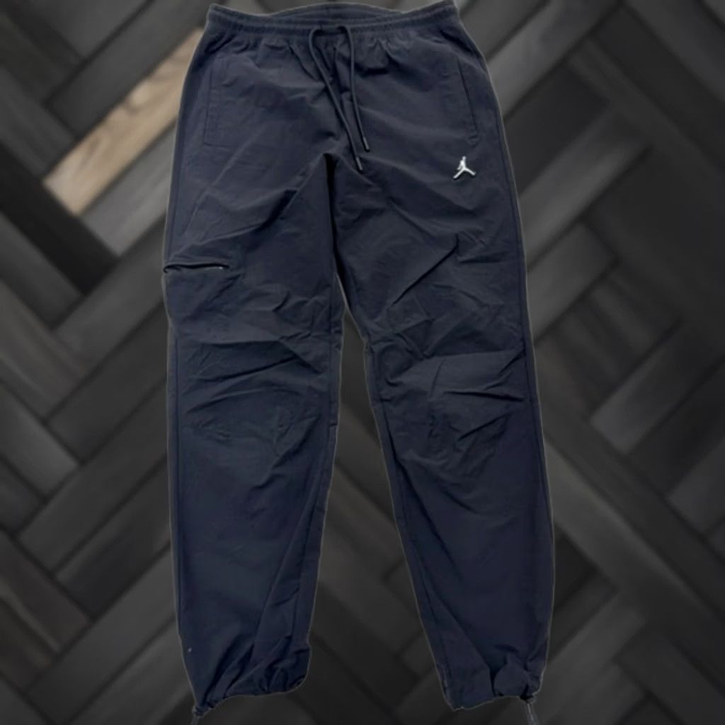 Jordan Brand Jordan Men Black Jogger Pants Drawstring M Athletic Size US 31 - 1 Thumbnail