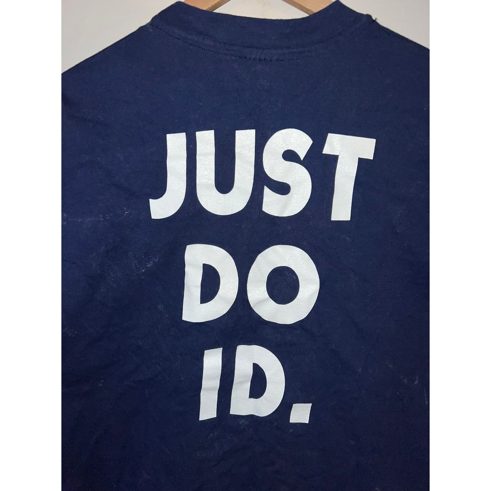 Hanes Vintage Psych Shirt Just Do Id Blue Graphic Tee VTG 90s XL Size US XL / EU 56 / 4 - 7 Thumbnail