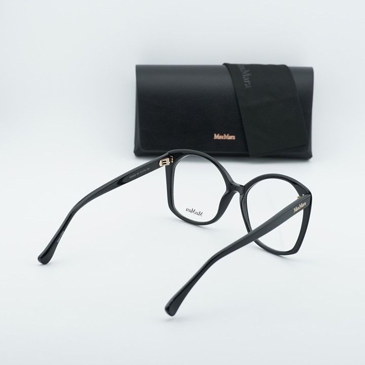 Max Mara Max Mara MM5029 001 Eyeglasses Black 57mm Square Frame Size ONE SIZE - 10 Thumbnail