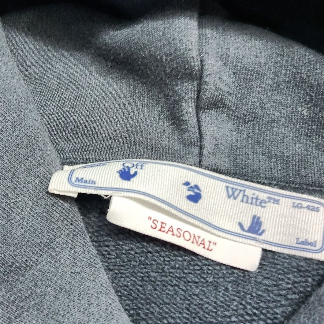 Off-White Off-White Graffiti Wht Slim Hoodie Outerspace Blue Size US L / EU 52-54 / 3 - 3 Thumbnail