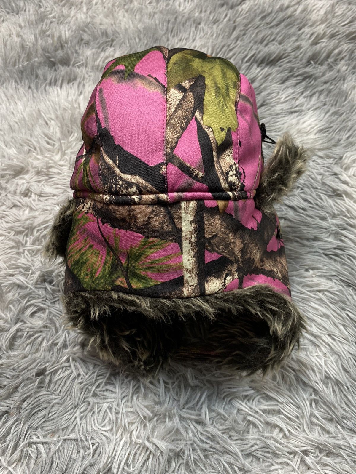 Japanese Brand Vintage Pink Camouflage Fur Hat | Japanese Brand Size ONE SIZE - 8 Thumbnail