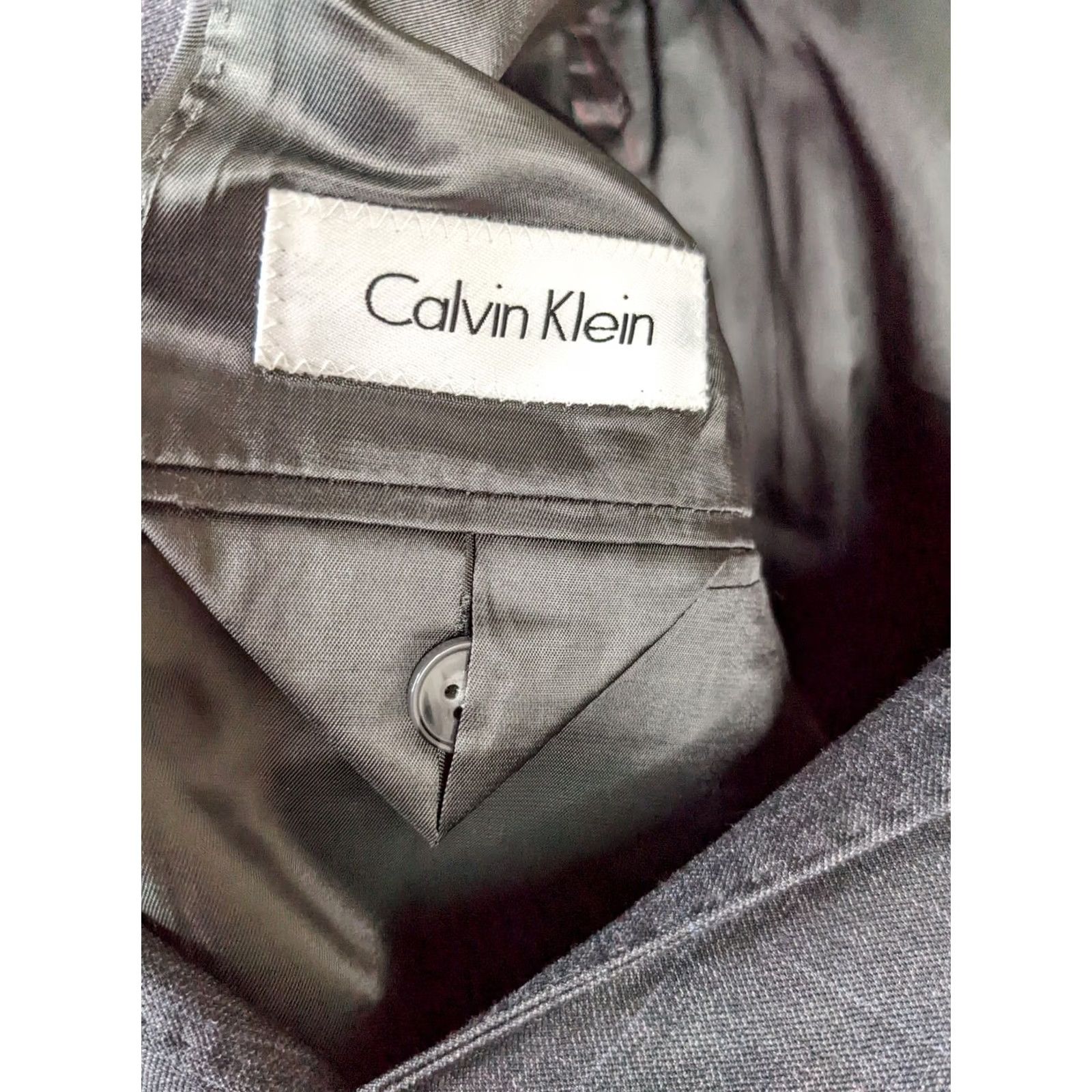 Calvin Klein Calvin Klein Blazer Wool Button Up Two-Button Long Sleeve Dark Gray 44R Mens Shirt Jacket Coat Size US XXL / EU 58 / 5 - 4 Thumbnail