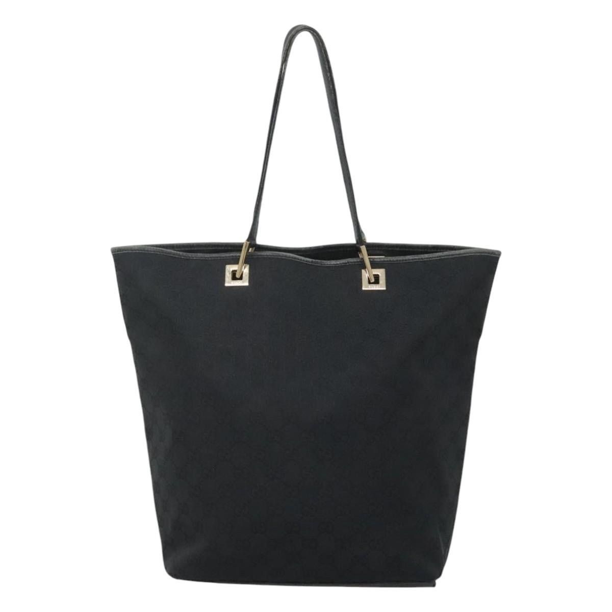Gucci GUCCI GG Canvas Tote Bag Black Gold 002 1098 002 1098 Size ONE SIZE - 2 Thumbnail