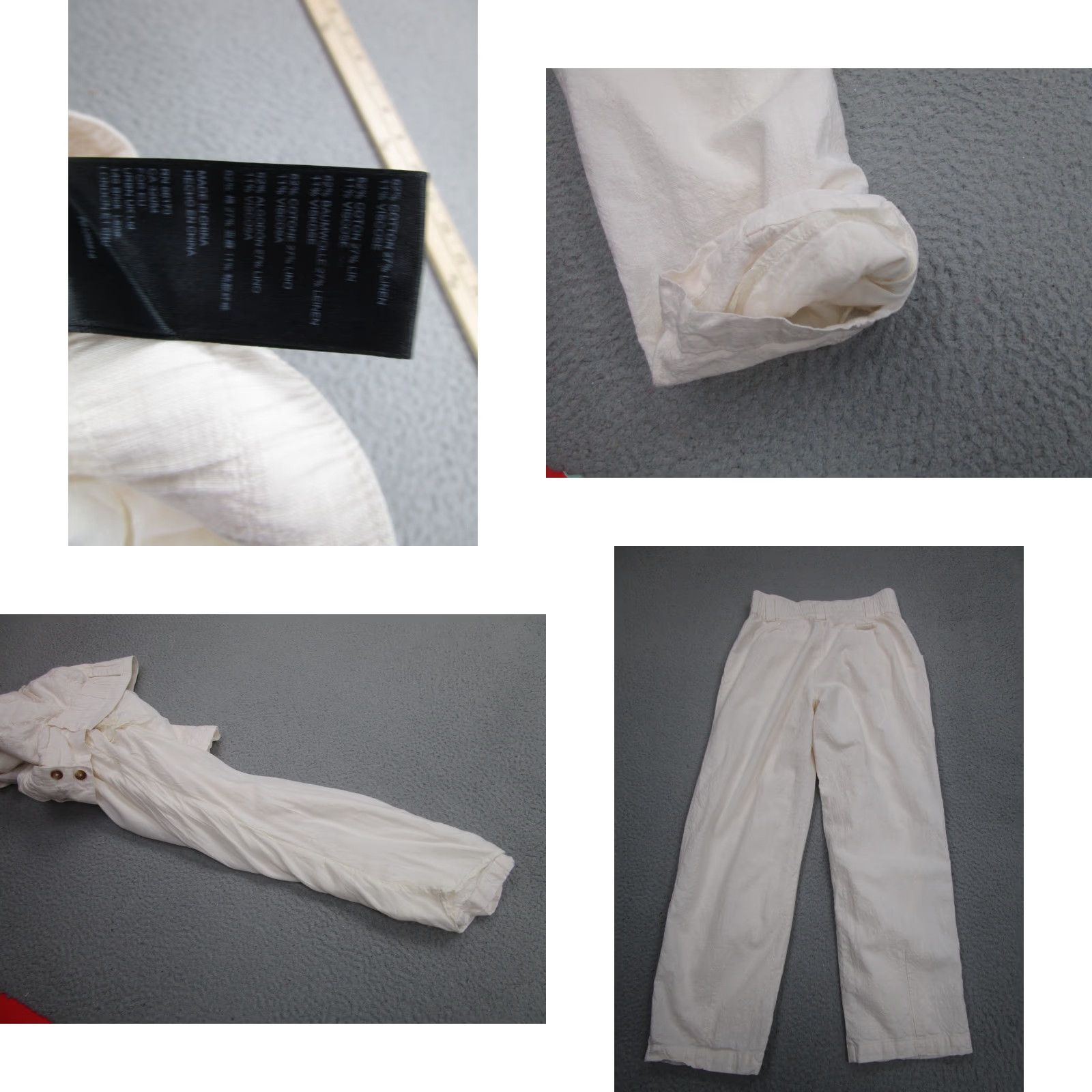 Urban Outfitters VINTAGE Urban Outfitters Pants Womens XS Ivory Cream Linen Coastal Beach Clean Resort Size 26" / US 2 / IT 38 - 9 Thumbnail
