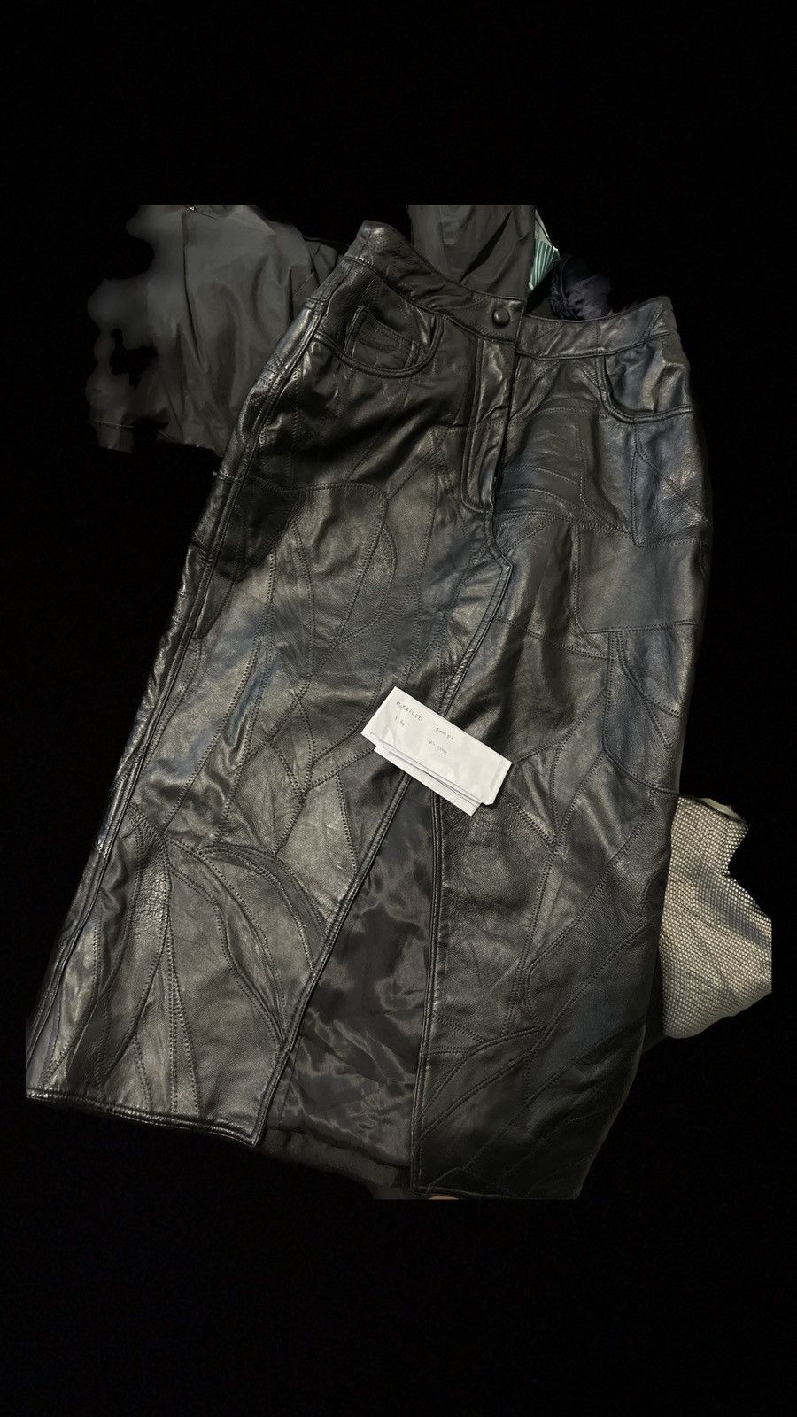 Other Jacques Wei Leather Patchwork Skirt Size 26" / US 2 / IT 38 - 1 Thumbnail