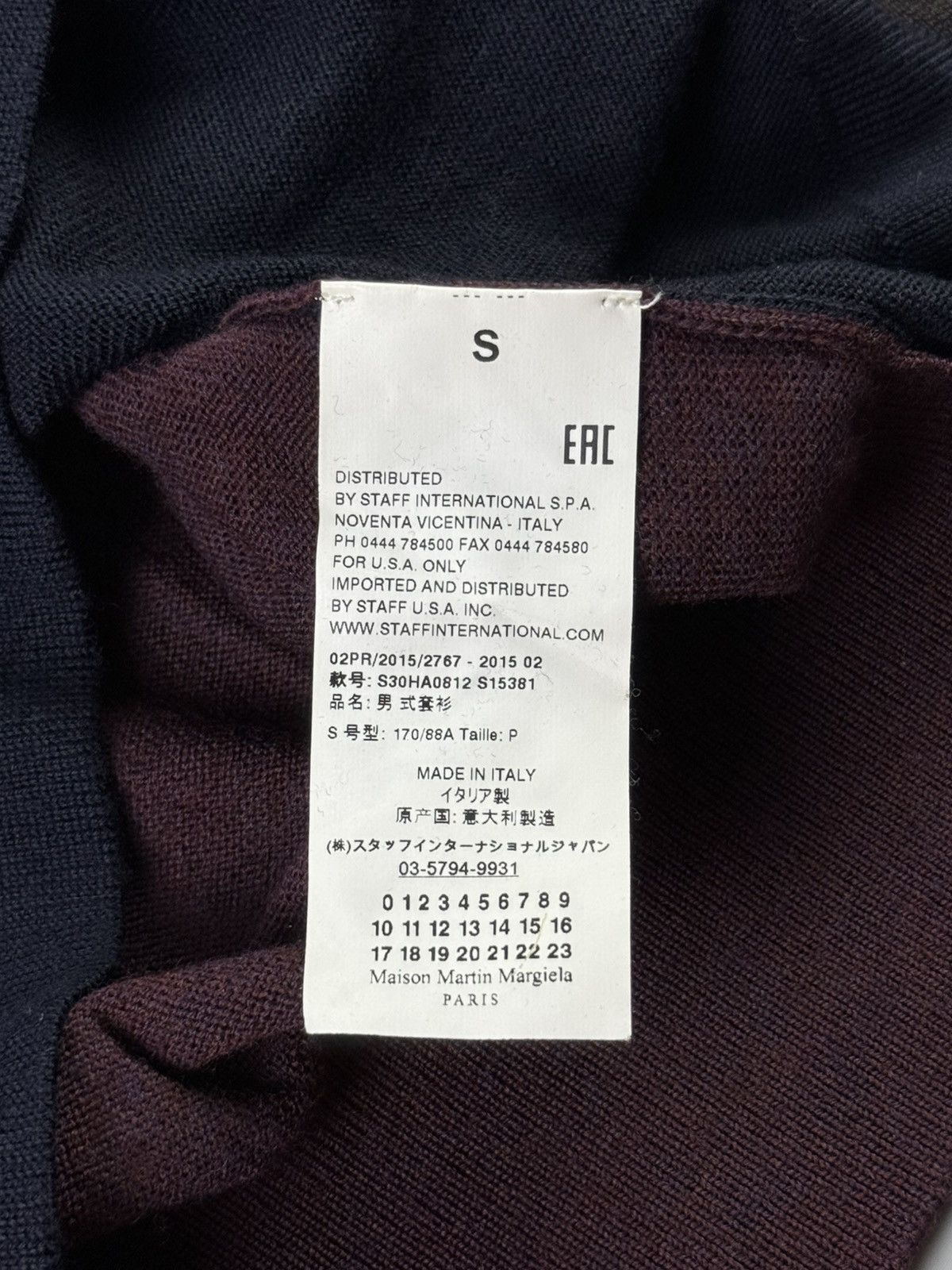 Maison Margiela Maison Margiela - A/W15 - Tricolor V-neck Knit Sweater Size US S / EU 44-46 / 1 - 9 Thumbnail