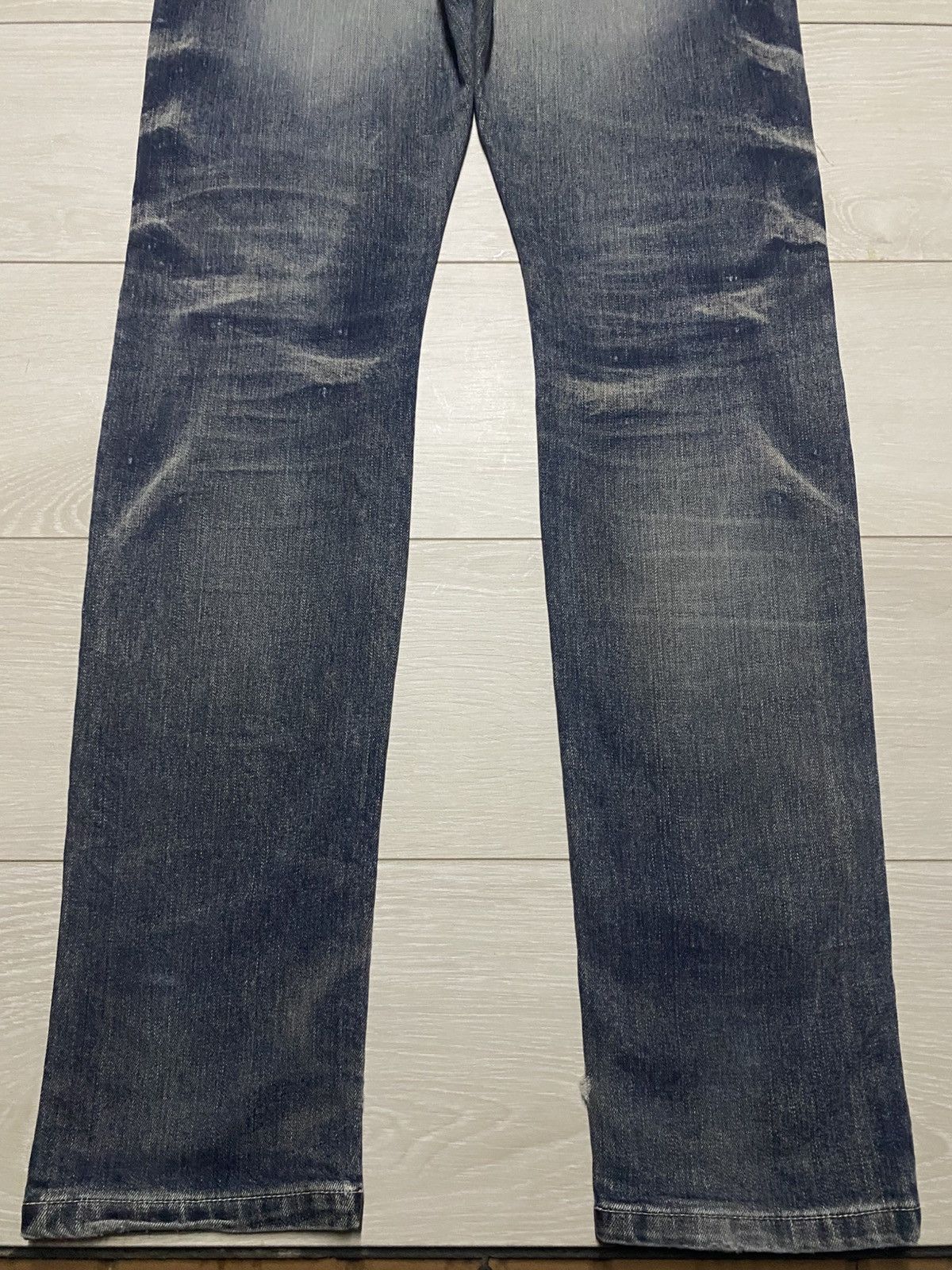 Tornado Mart Vintage Tornado Mart Faded Distressed Repair Skinny Jeans Size US 31 - 8 Thumbnail