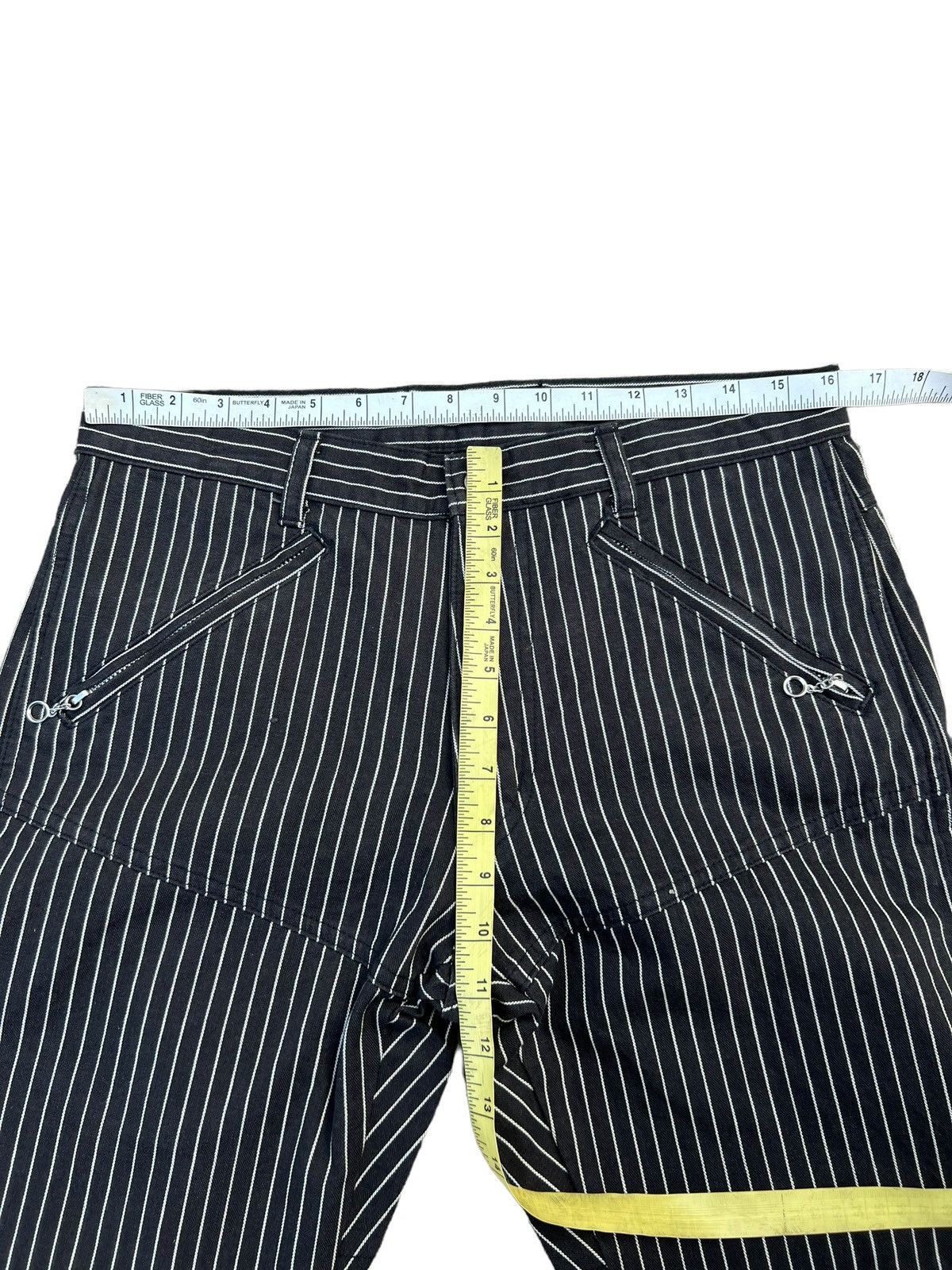 Designer Vintage Unknown Japan Brand Stripe Knee Patch Pant Size US 31 - 3 Thumbnail