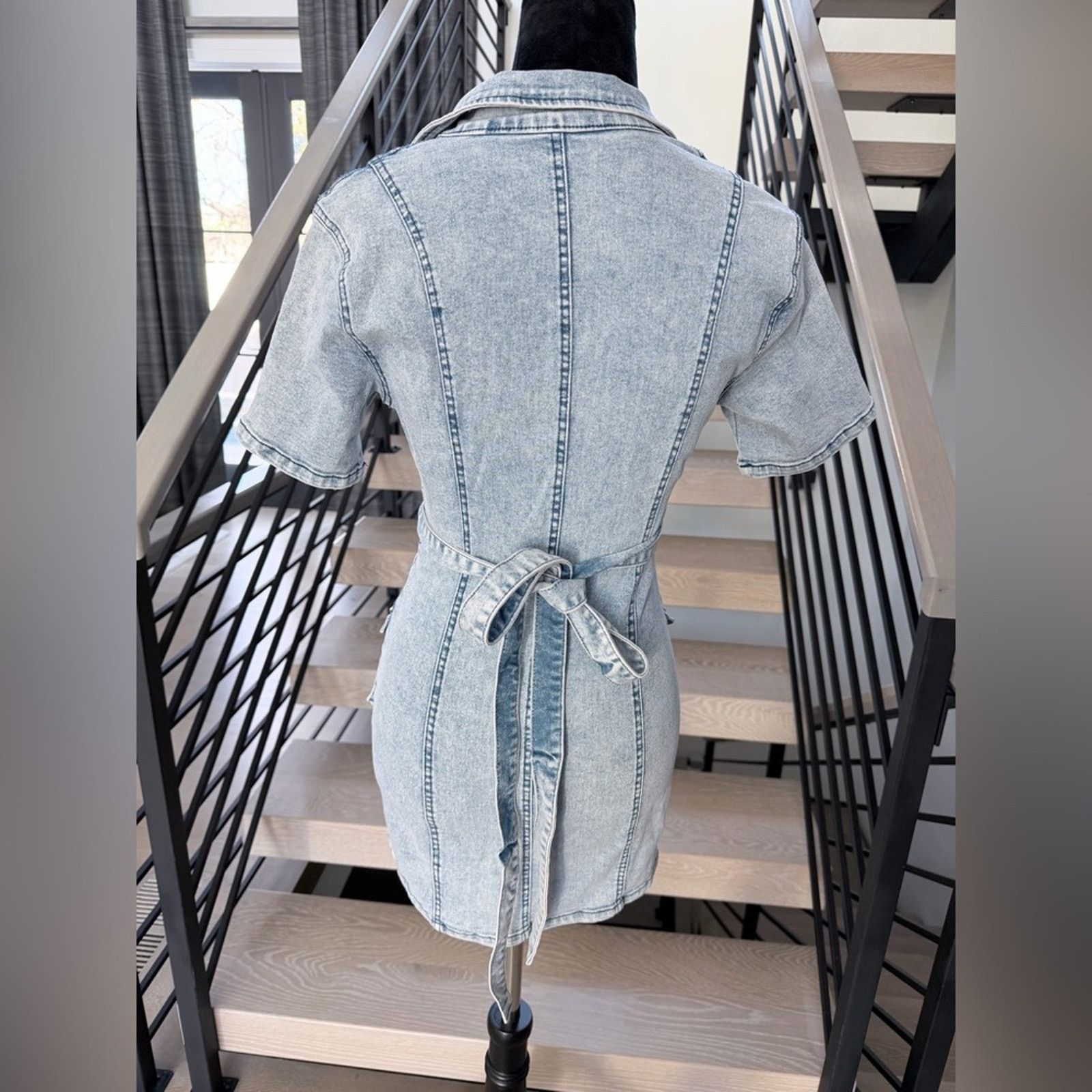 Other New Y2K Distressed Chic Denim Dress size S Size S / US 4 / IT 40 - 11 Thumbnail