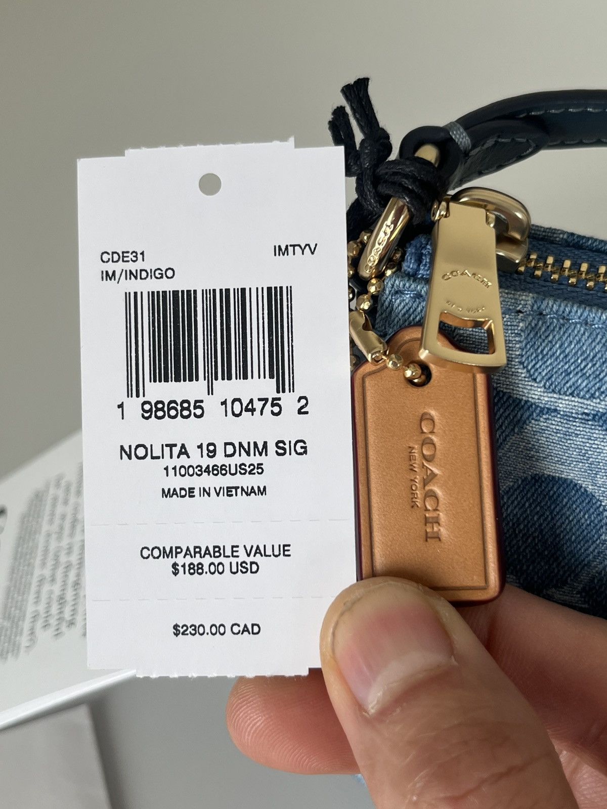 Coach Coach Nolita 19 In Signature Denim Size ONE SIZE - 6 Thumbnail
