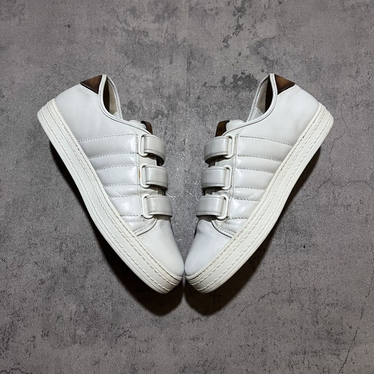 Berluti Berluti Playfield Velcro Leather Sneakers White Size US 7.5 / EU 40-41 - 3 Thumbnail