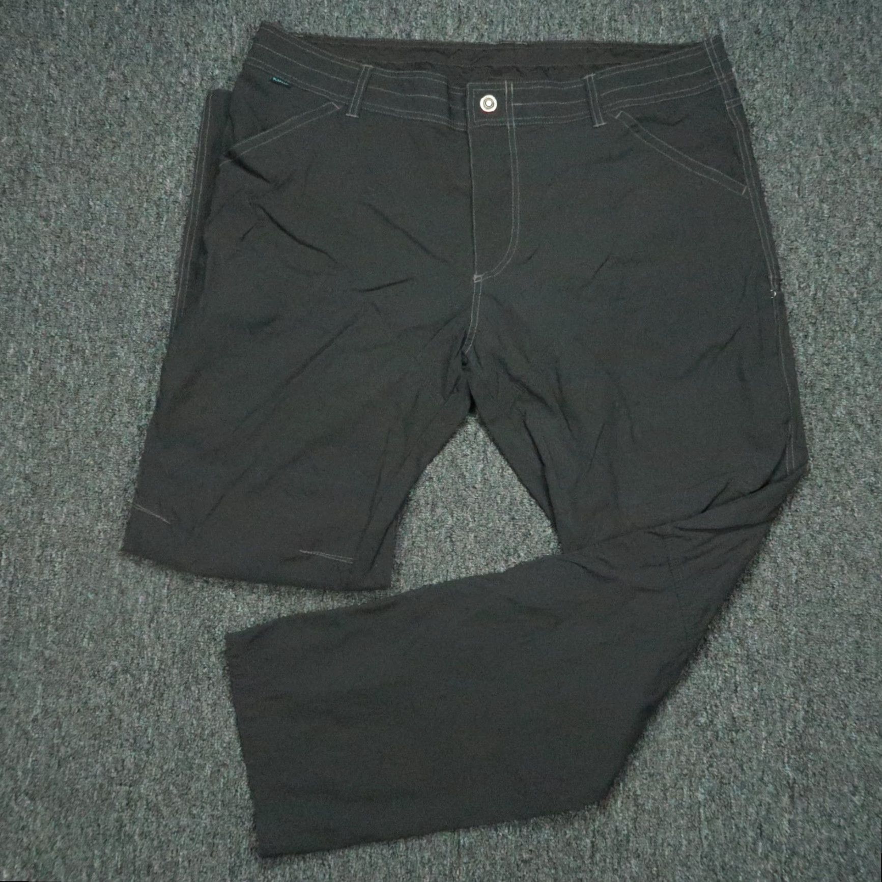 Vintage Kuhl Pants Mens 40x32 Gray Hiking Lightweight Nylon Spandex Pockets 5-Pocket; Zip Snap Front Straight Inseam 32" Regular Mens Clothing Size US 40 / EU 56 - 2 Thumbnail