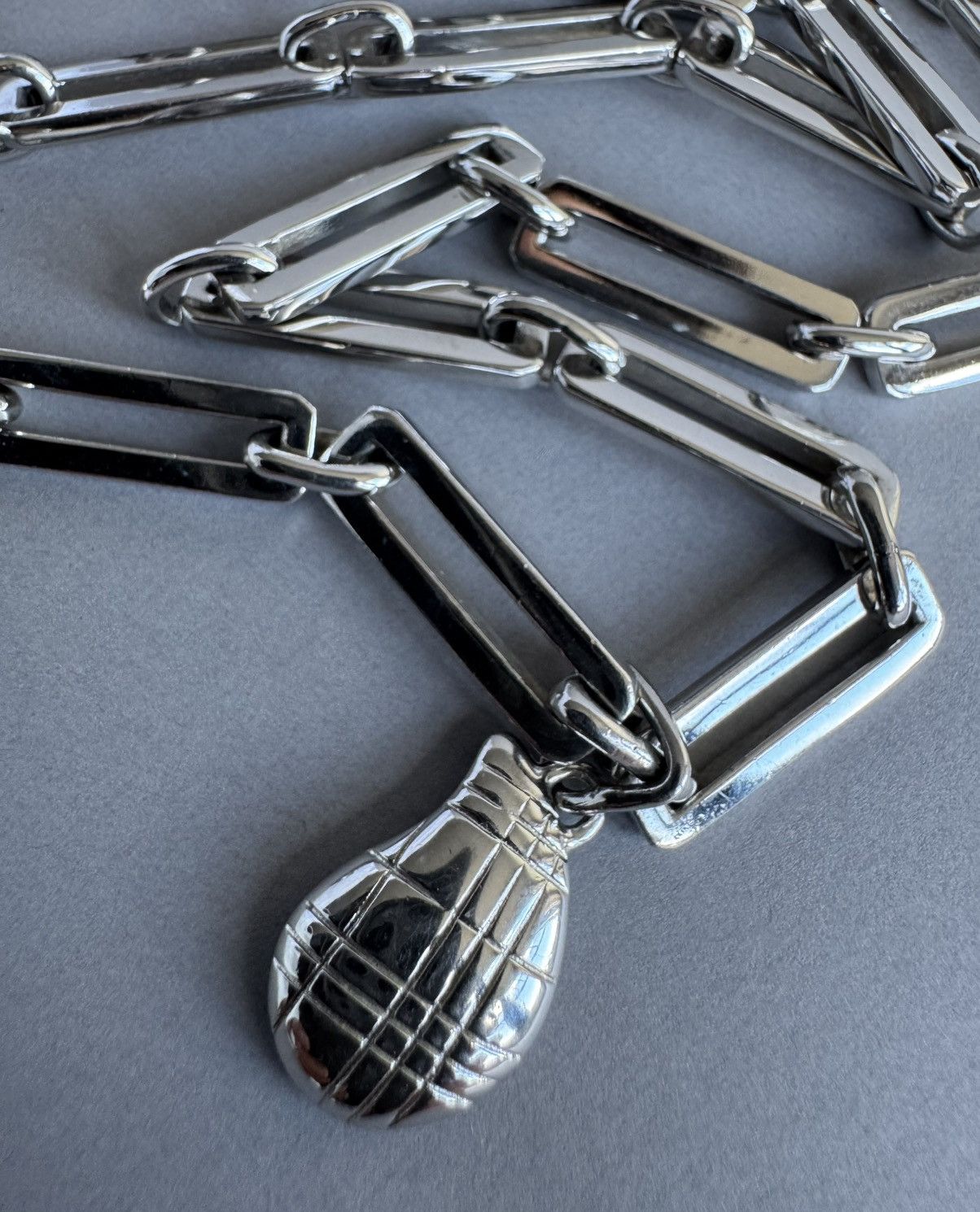 Burberry Burberry Solid Sterling Silver 925 Teardrop Necklace 42cm Size ONE SIZE - 3 Thumbnail