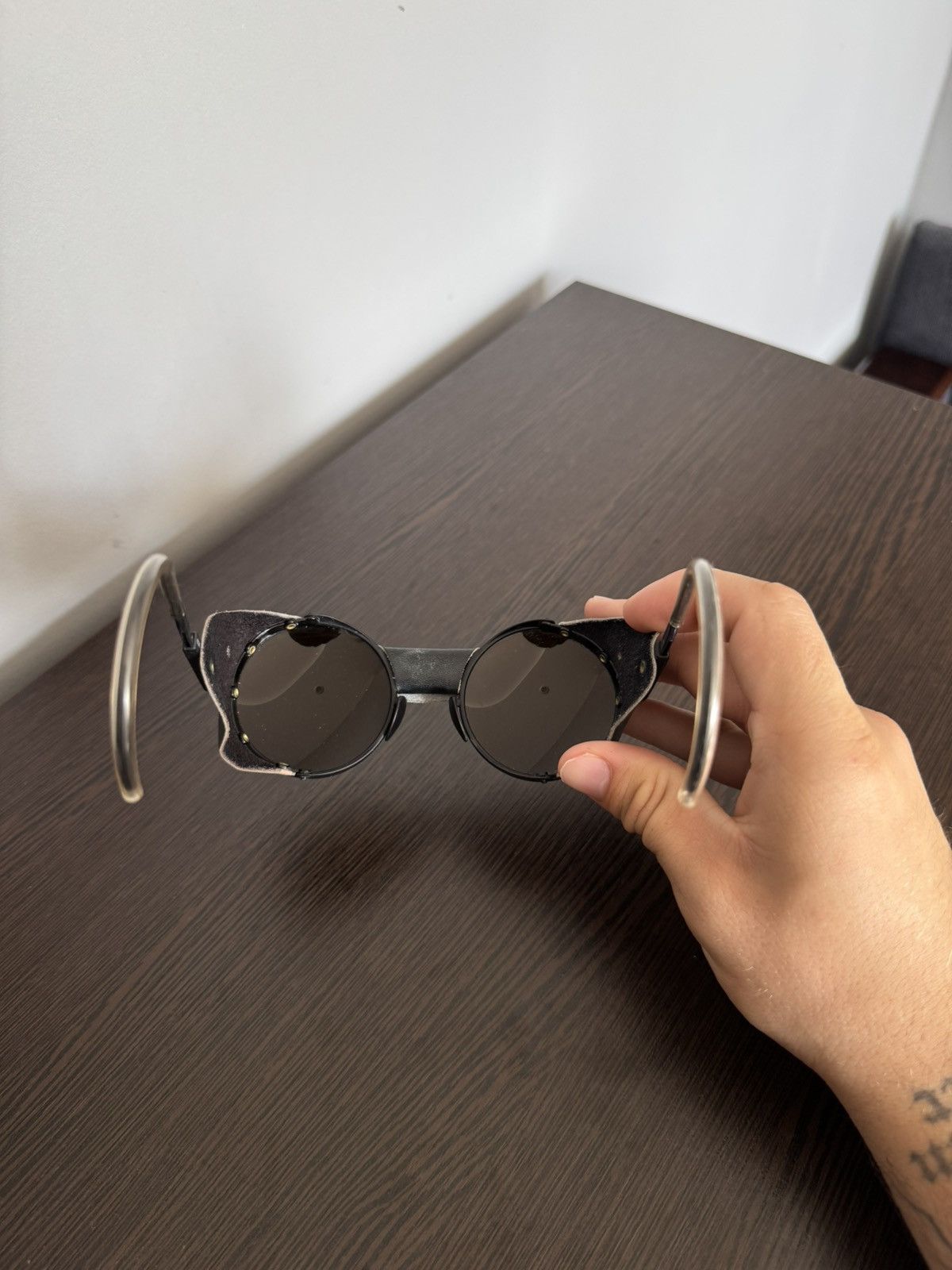 Bolle Vintage Bolle Rex 100 Round Sunglasses Brown Lens Size ONE SIZE - 7 Thumbnail