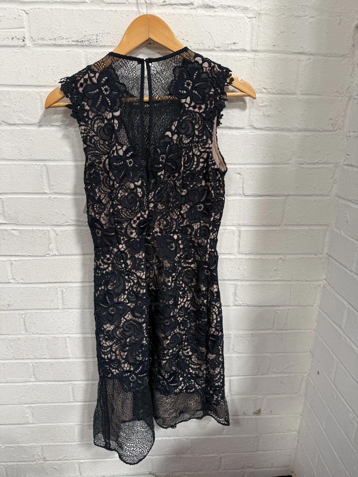 Reiss Reiss Navy Blue Lace Midi Dress | Grailed