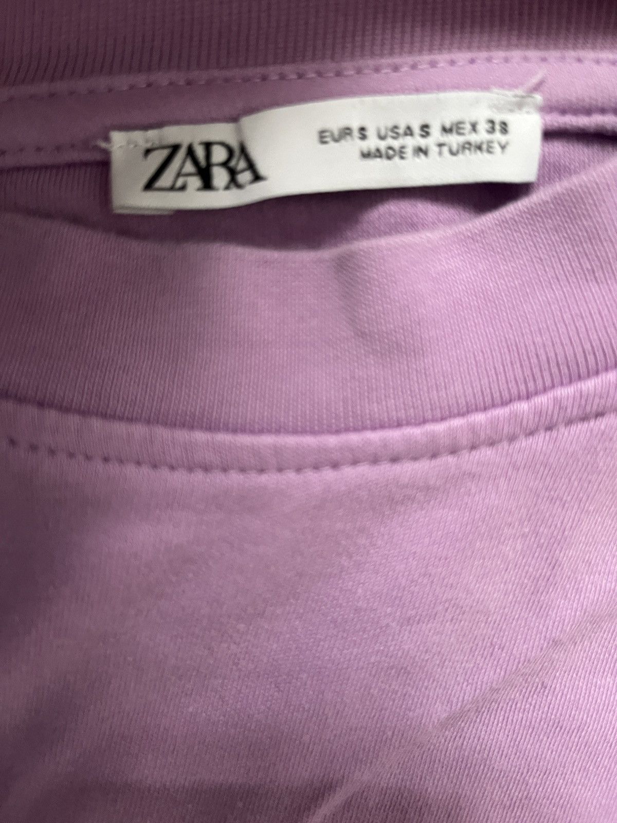 Zara Zara shirt sleeve T shirt size S in darkish purple Size US S / EU 44-46 / 1 - 2 Thumbnail