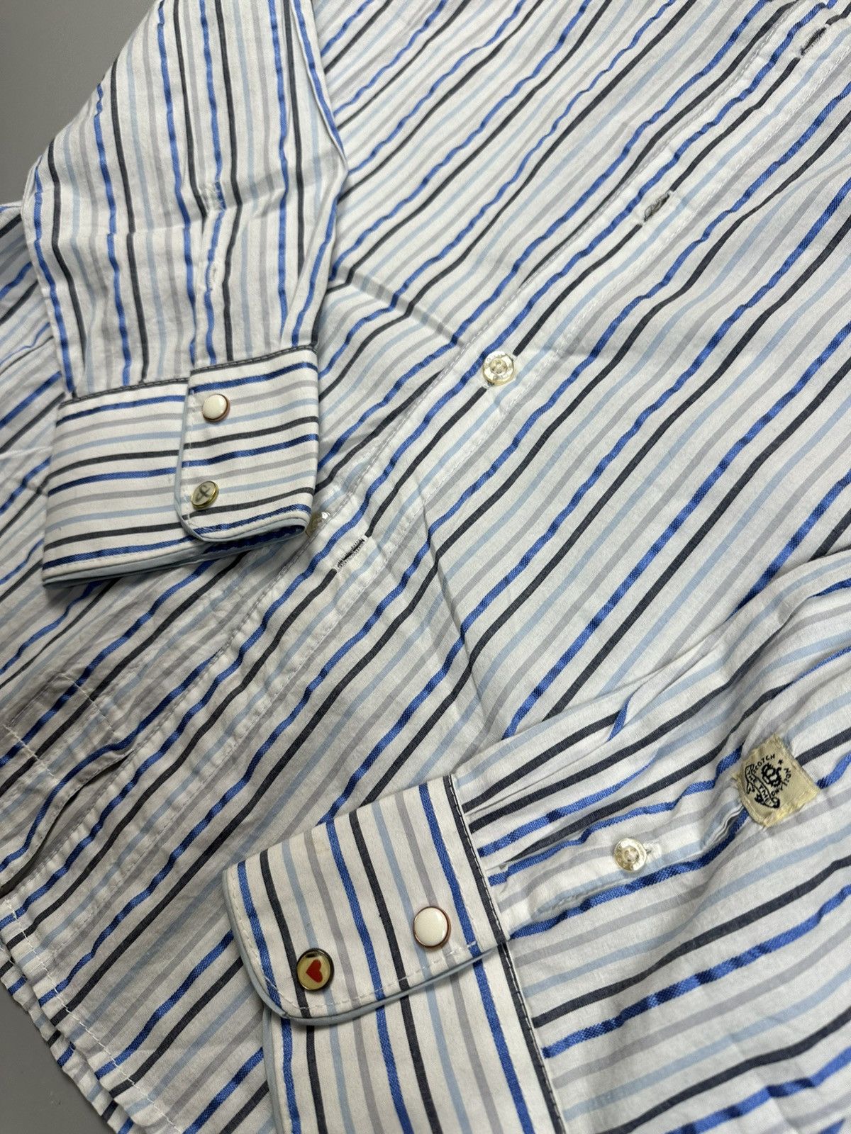 Scotch & Soda Scotch&soda Stripe Button Shirt White Rugby Club Size US L / EU 52-54 / 3 - 5 Thumbnail