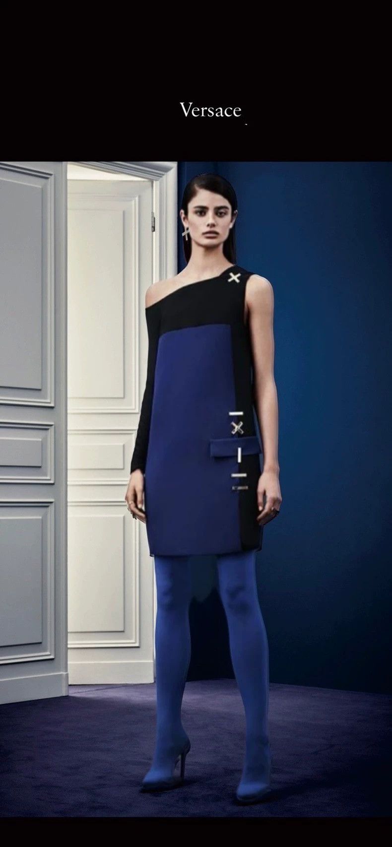Versace Versace mulberry silk contrast dress dress Size L / US 10 / IT 46 - 7 Thumbnail