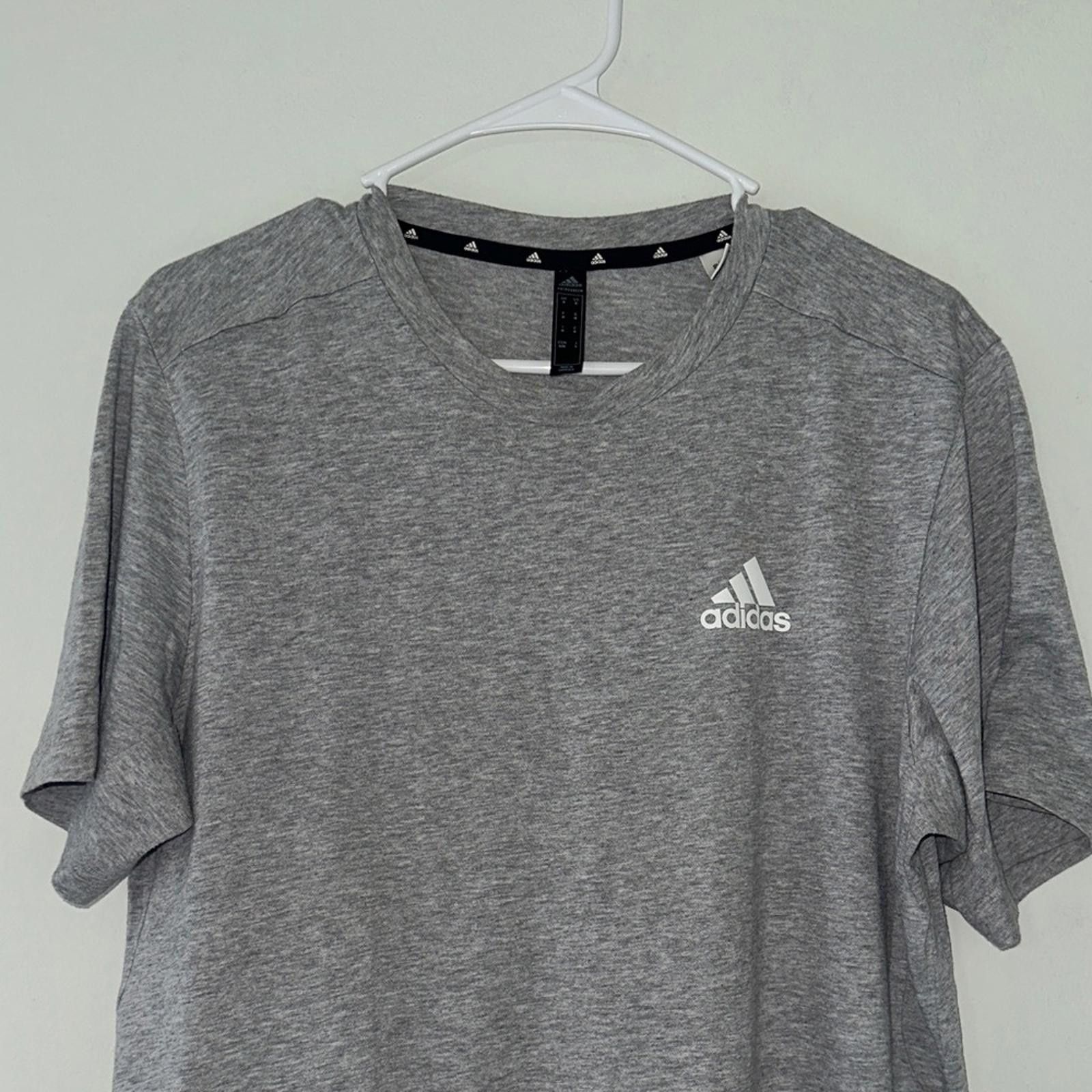 Adidas Adidas Men's Heather Gray Short Sleeve Tee Size US M / EU 48-50 / 2 - 3 Thumbnail