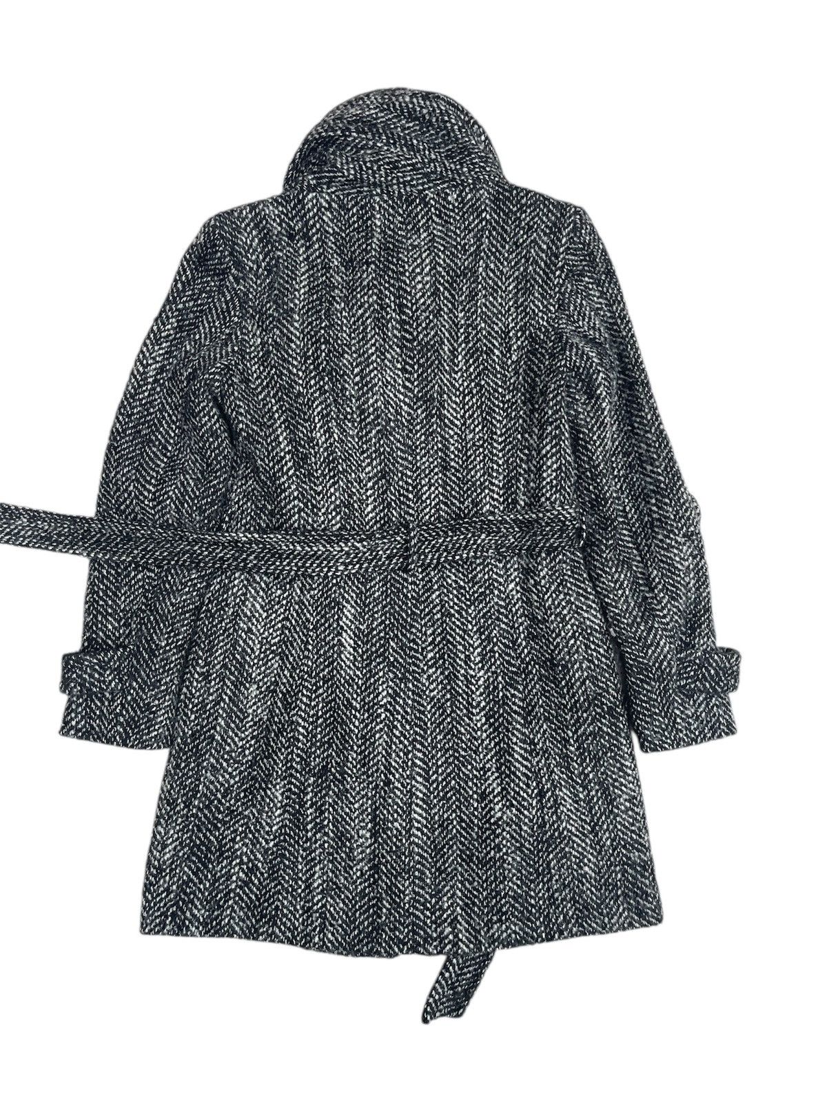 Zara ZARA Herringbone Belted Overcoat High Collar hick Wool Blend Size M / US 6-8 / IT 42-44 - 2 Thumbnail