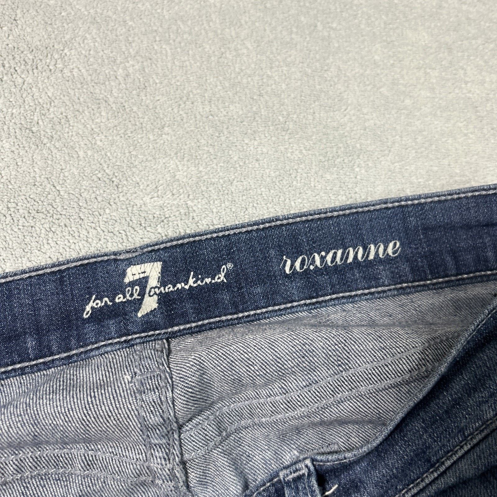7 For All Mankind 7 For All Mankind Straight Jeans 35x33 Rhinestone Skinny Size 35" - 3 Thumbnail