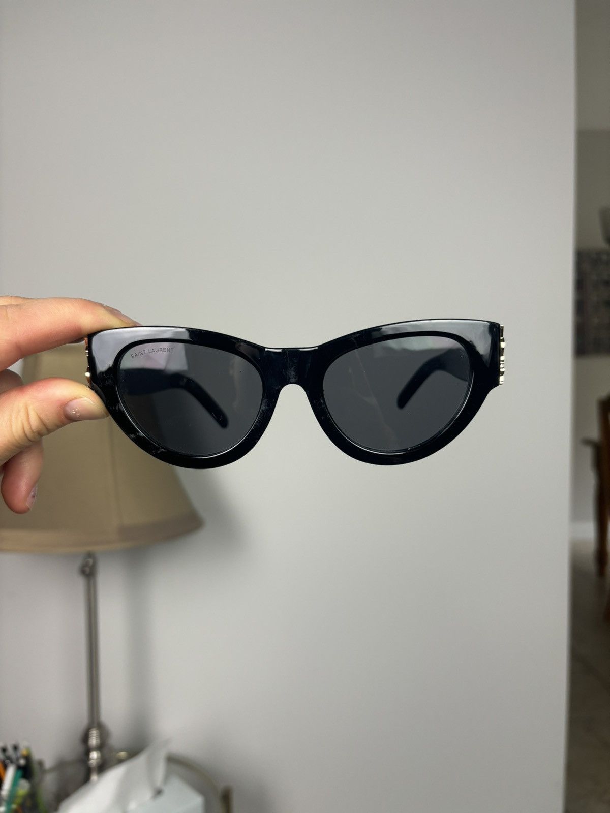 Yves Saint Laurent Saint Laurent Sunglasses SL M94 001 Shiny Black Frame Lens Size ONE SIZE - 1 Thumbnail