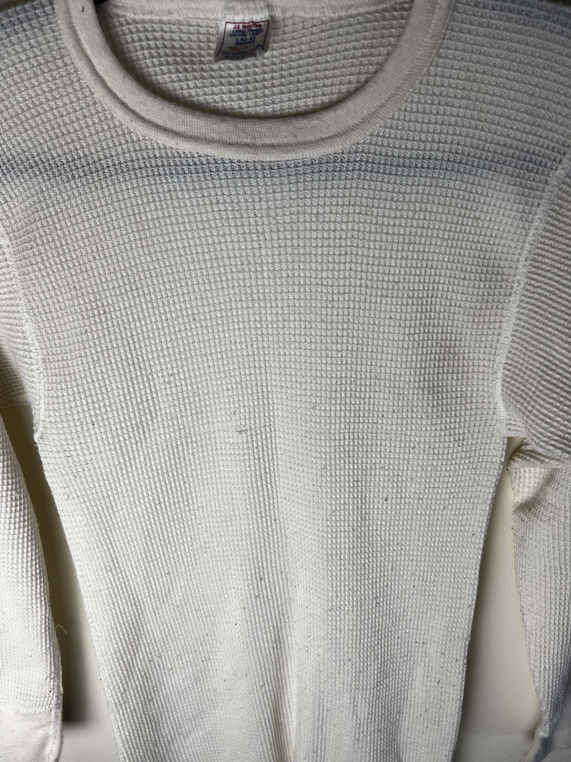 Vintage Vintage 1980's J.E. Morgan White Long Johns Thermal Shirt Size US L / EU 52-54 / 3 - 7 Thumbnail