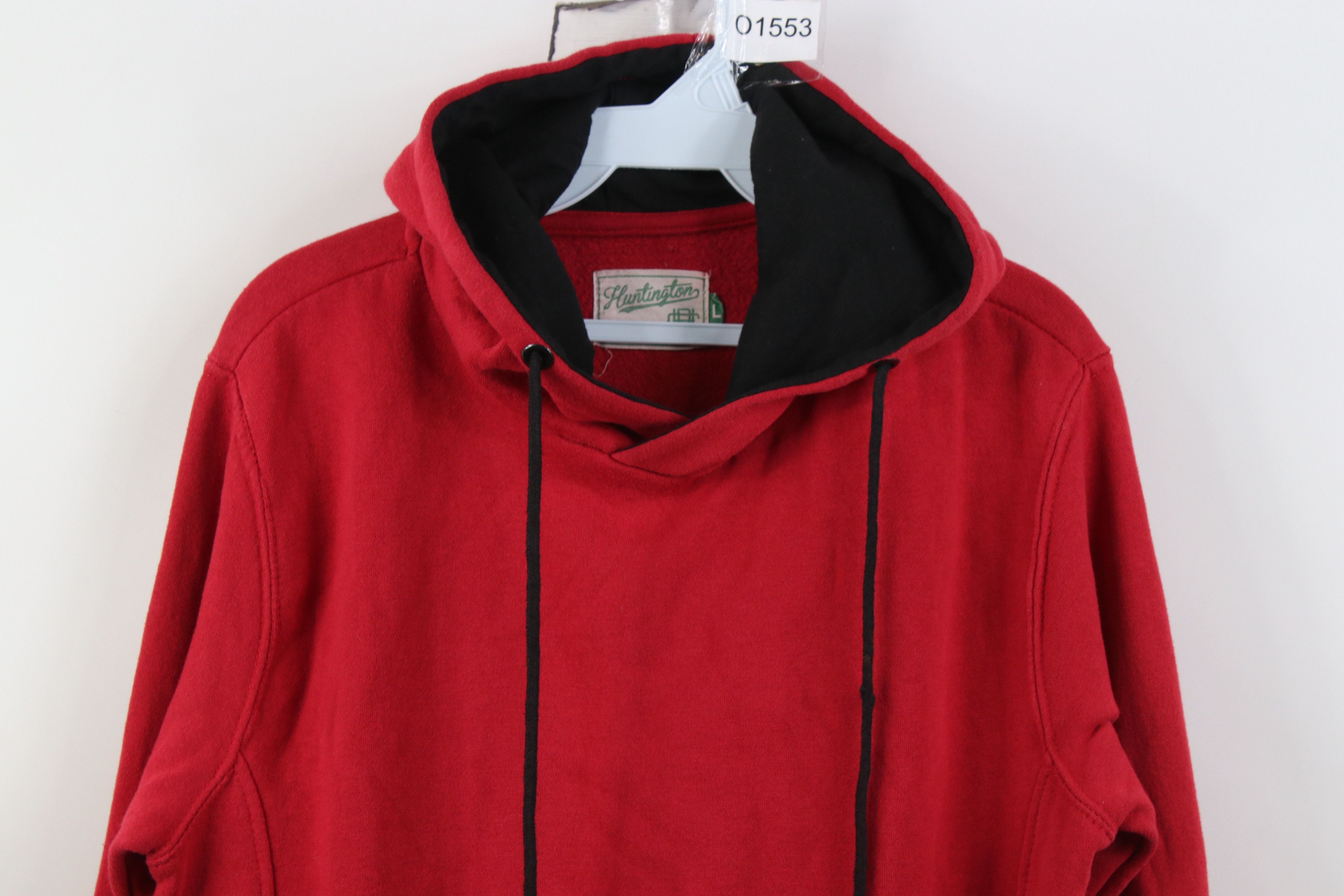 Vintage Vintage Y2K Streetwear Blend Blank Hoodie Sweatshirt Red Size US L / EU 52-54 / 3 - 2 Thumbnail