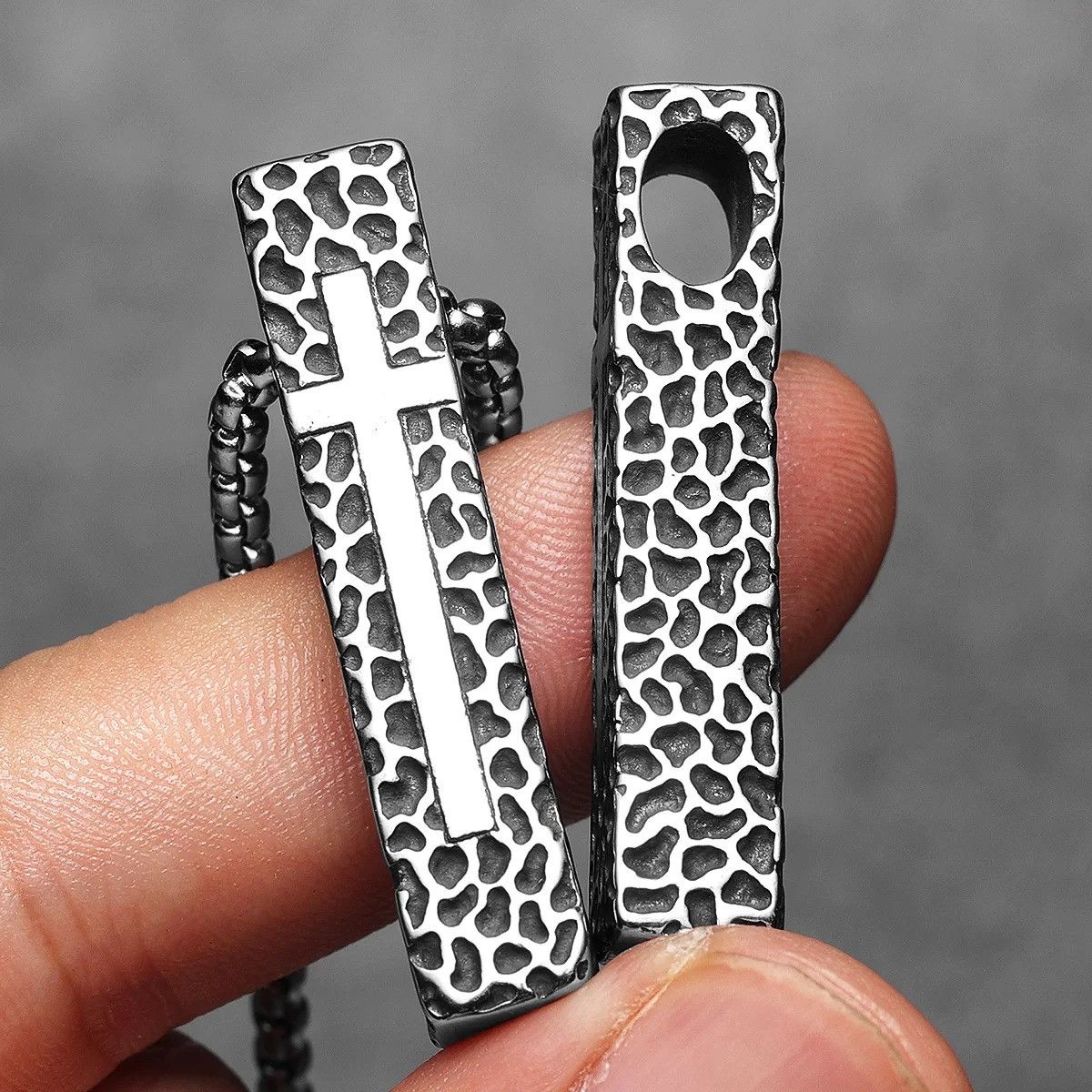 Other Texture Cross Pendant Accessories Necklace Gifts For Him Size ONE SIZE - 4 Thumbnail