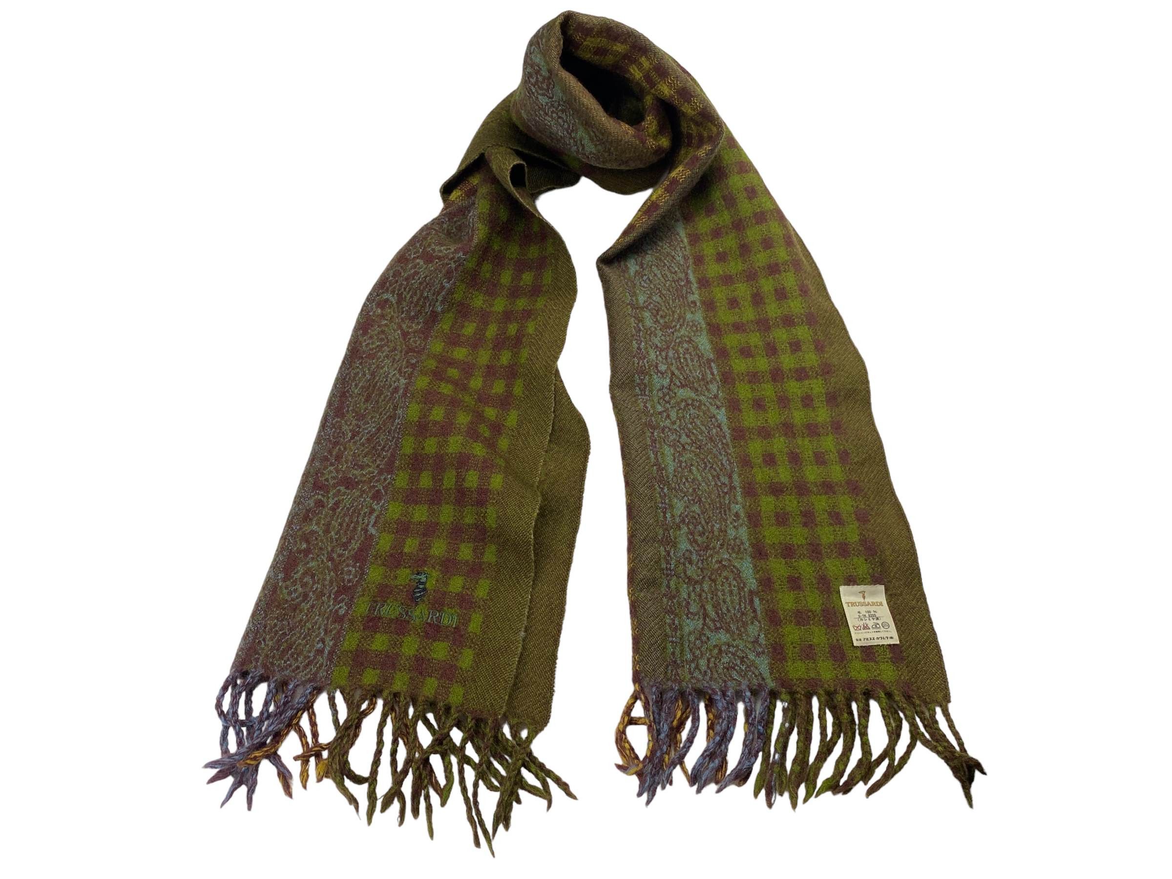 Trussardi × Vintage Trussardi scarf Wool Vintage Scarves Made in Japan Size ONE SIZE - 1 Thumbnail