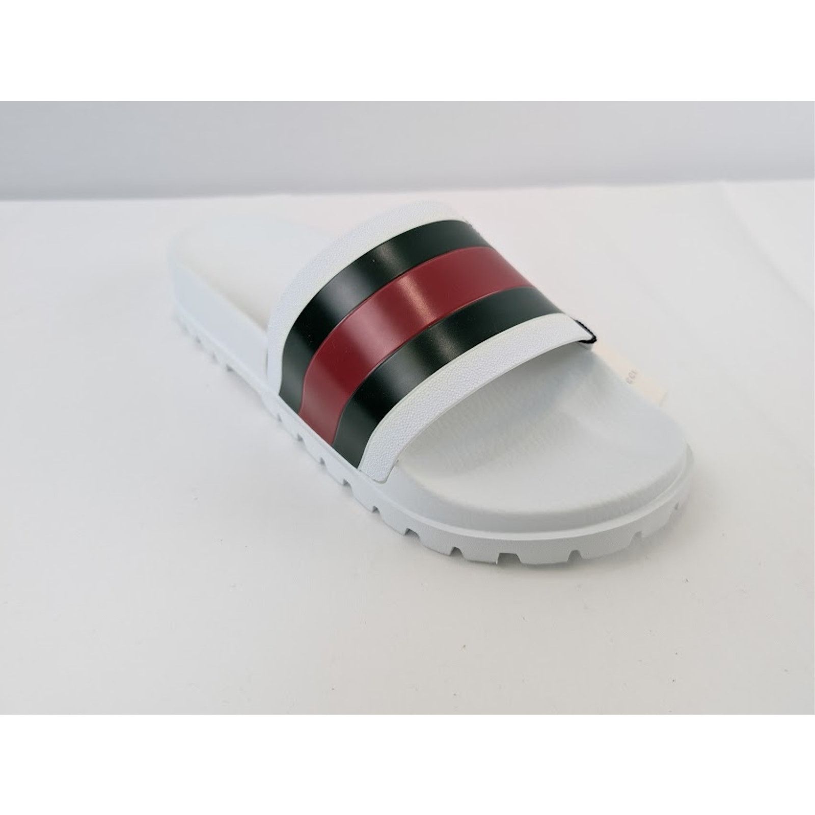 Gucci o1rshd1 13 Gucci-13.5 US / Web Slide Sandal in Great White Size US 14 / EU 47 - 3 Thumbnail