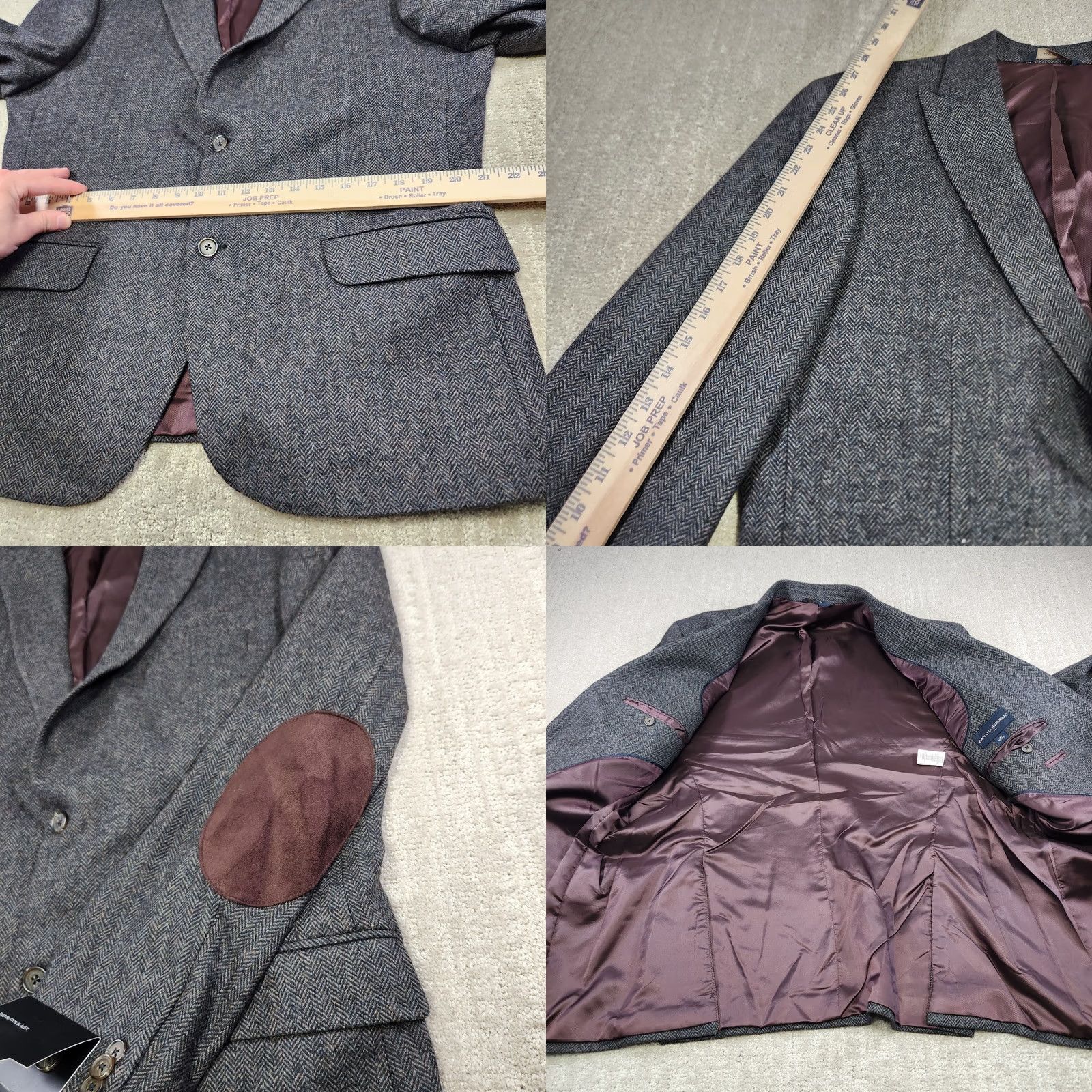 Banana Republic Banana Republic Blazer Men 46R Herringbone Tweed Peak Lapel Two-Button Jacket Suits Wool Polyester Regular Multicolor 2 Piece NEW Mens Size 46R - 8 Thumbnail