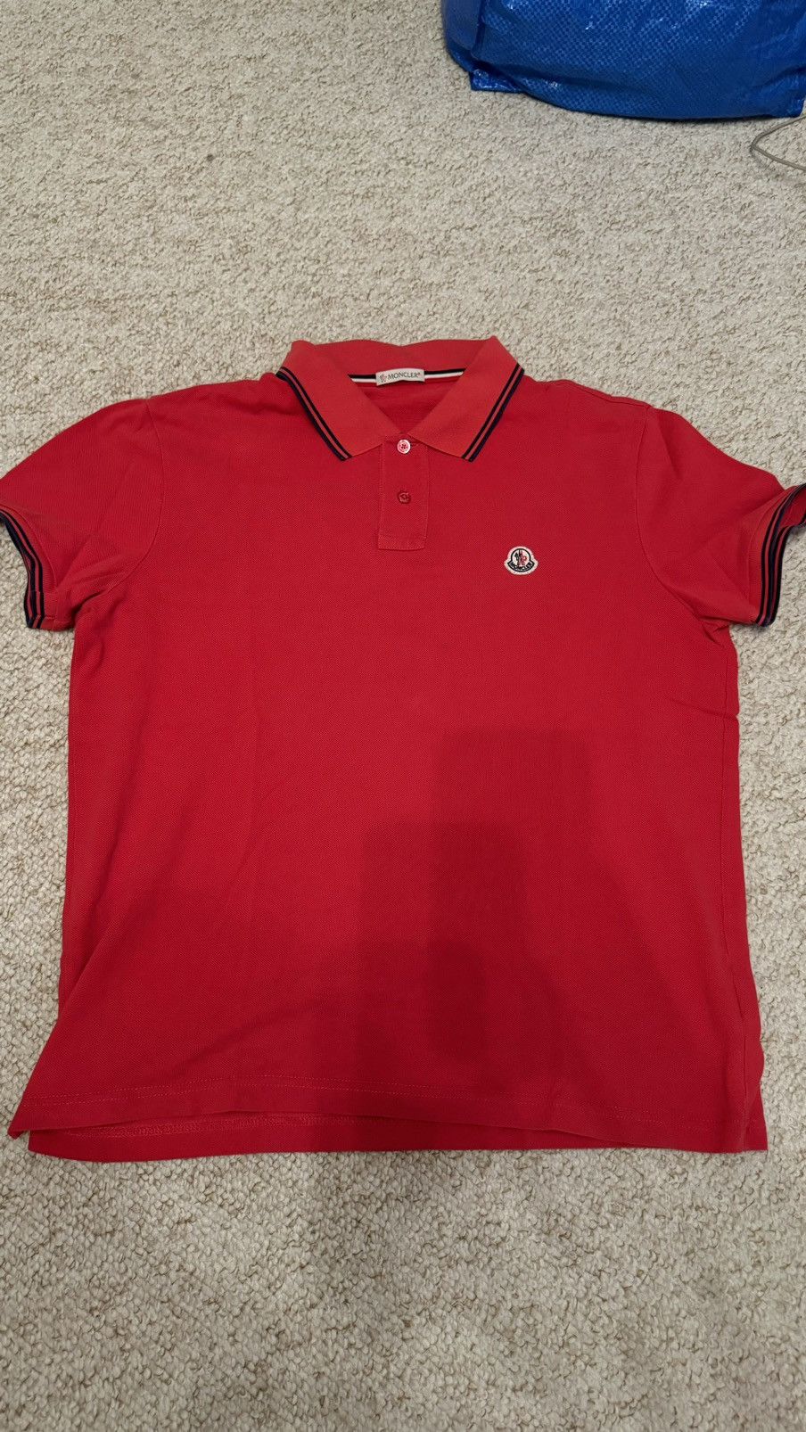 Moncler Moncler Polo Red Size US L / EU 52-54 / 3 - 1 Thumbnail