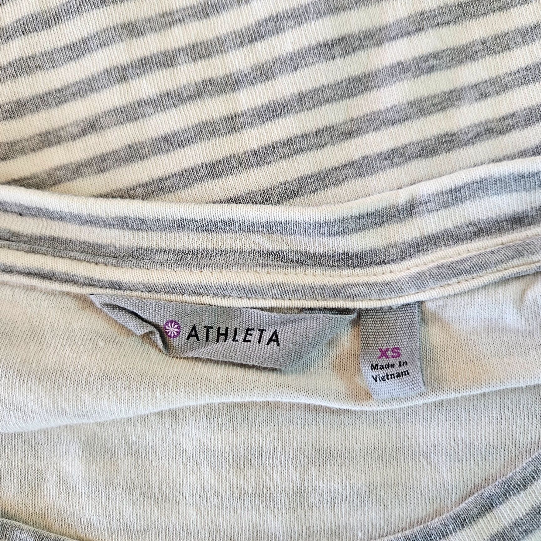 Athleta Athleta Dress Womens XS Gray Stripe Pockets Cotton Blend Size XS / US 0-2 / IT 36-38 - 6 Thumbnail