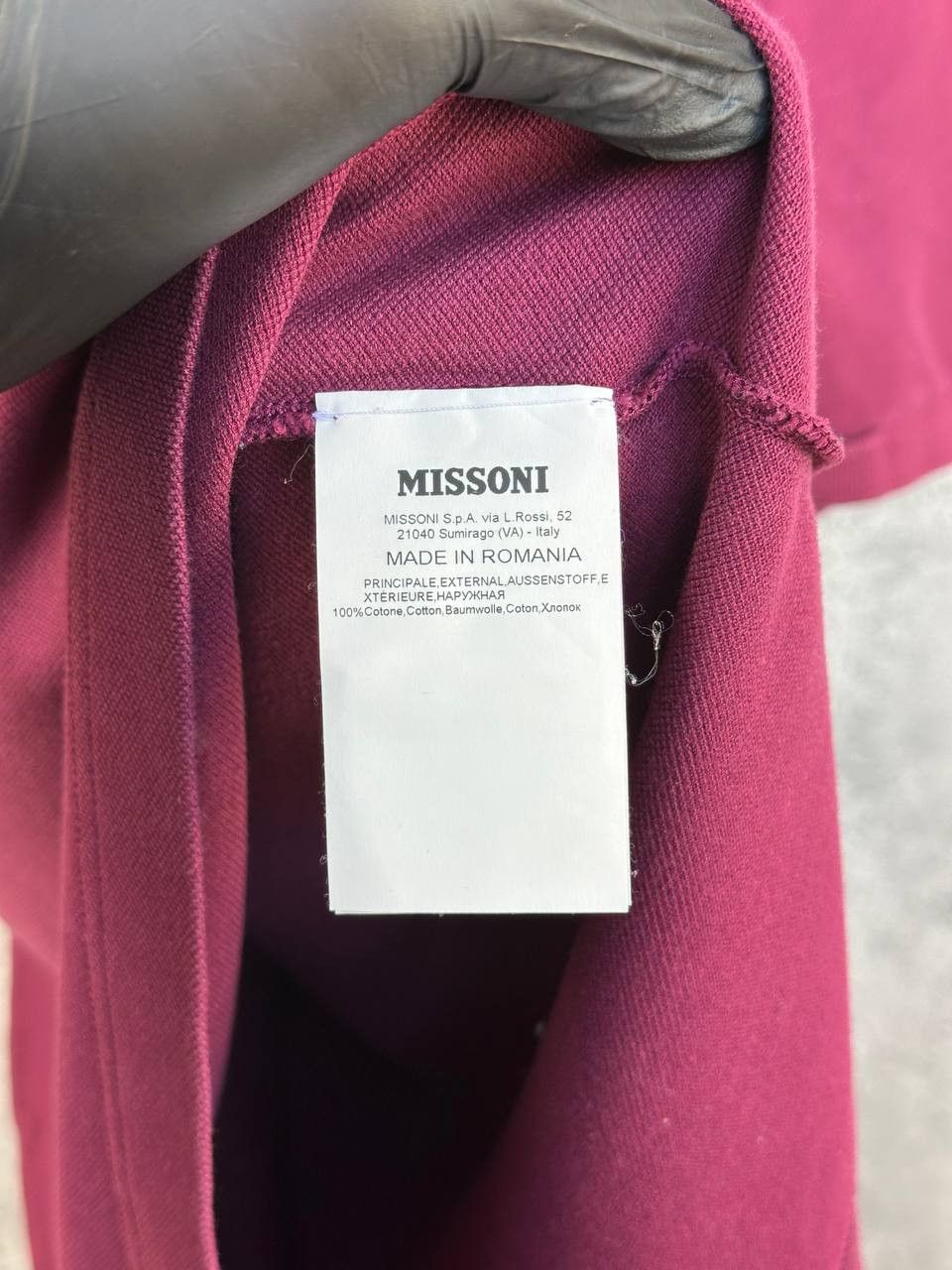 Missoni Missoni Polo Shirt Burgundy Knit Striped Collar Designer Size US L / EU 52-54 / 3 - 12 Thumbnail