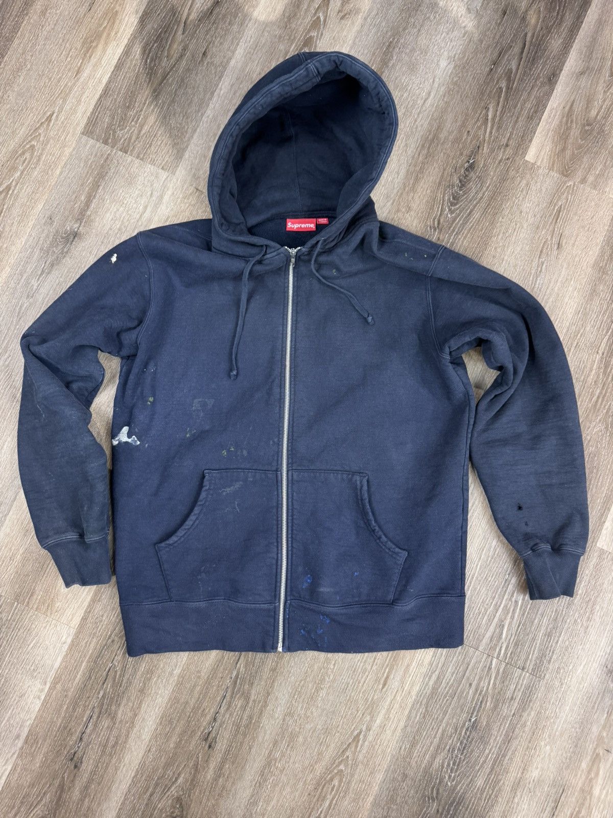 Supreme SUPREME DISTRESSED ZIP UP HOODED SWEATSHIRT XL PAINTED Size US XL / EU 56 / 4 - 5 Thumbnail