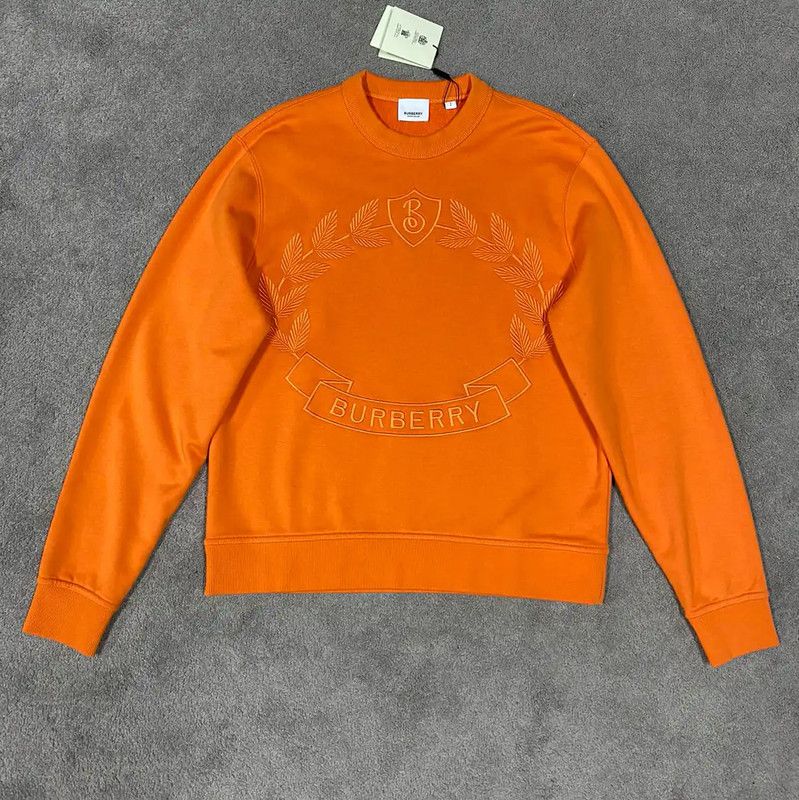Burberry Burberry Orange Cotton Printed Sweatshirt for Men Size US M / EU 48-50 / 2 - 1 Thumbnail