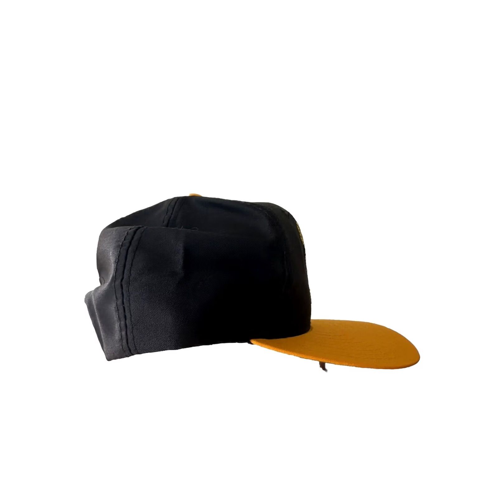 NFL VINTAGE AJD Pittsburgh Steelers NFL Snapback Hat Cap 90s Spellout Black Men One Size Cap Mens Hat Size ONE SIZE - 3 Thumbnail