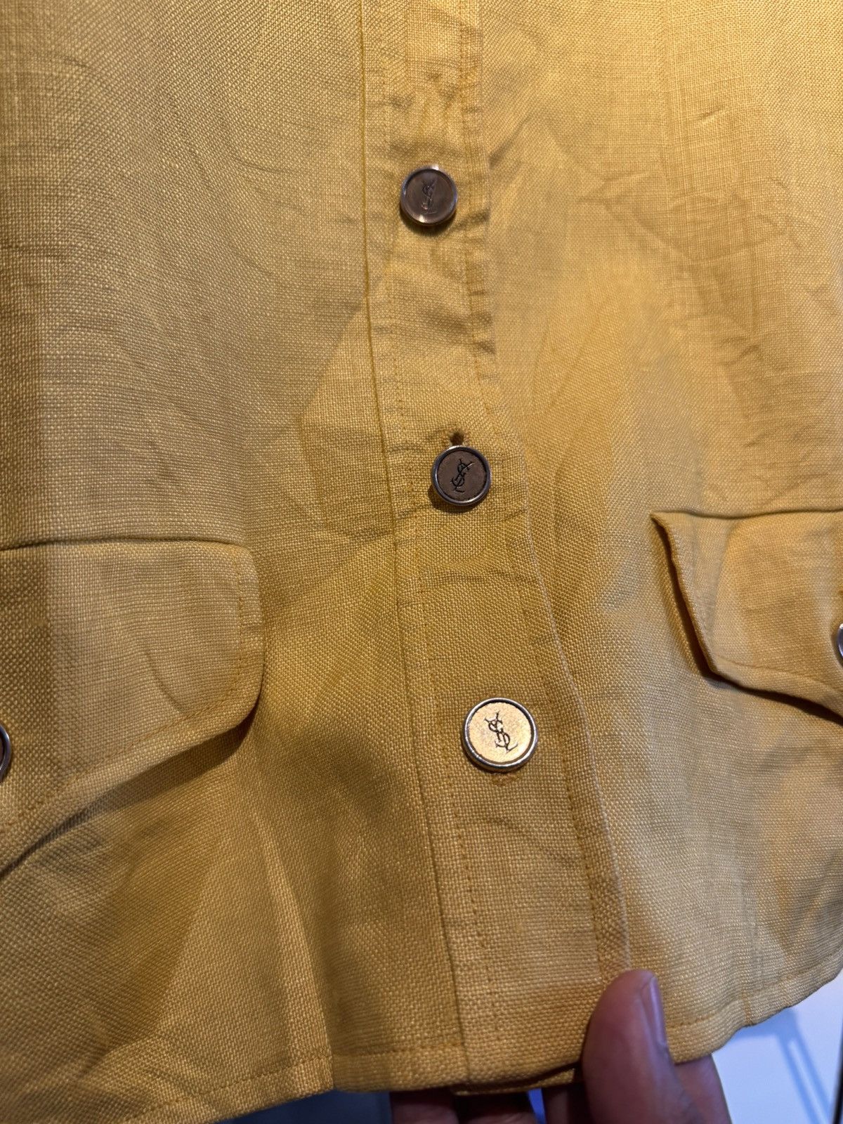 Saint Laurent Paris Archived 1970s-1980s SaintLaurent Paris Rive Gauche Lin Coat Size M / US 6-8 / IT 42-44 - 4 Thumbnail
