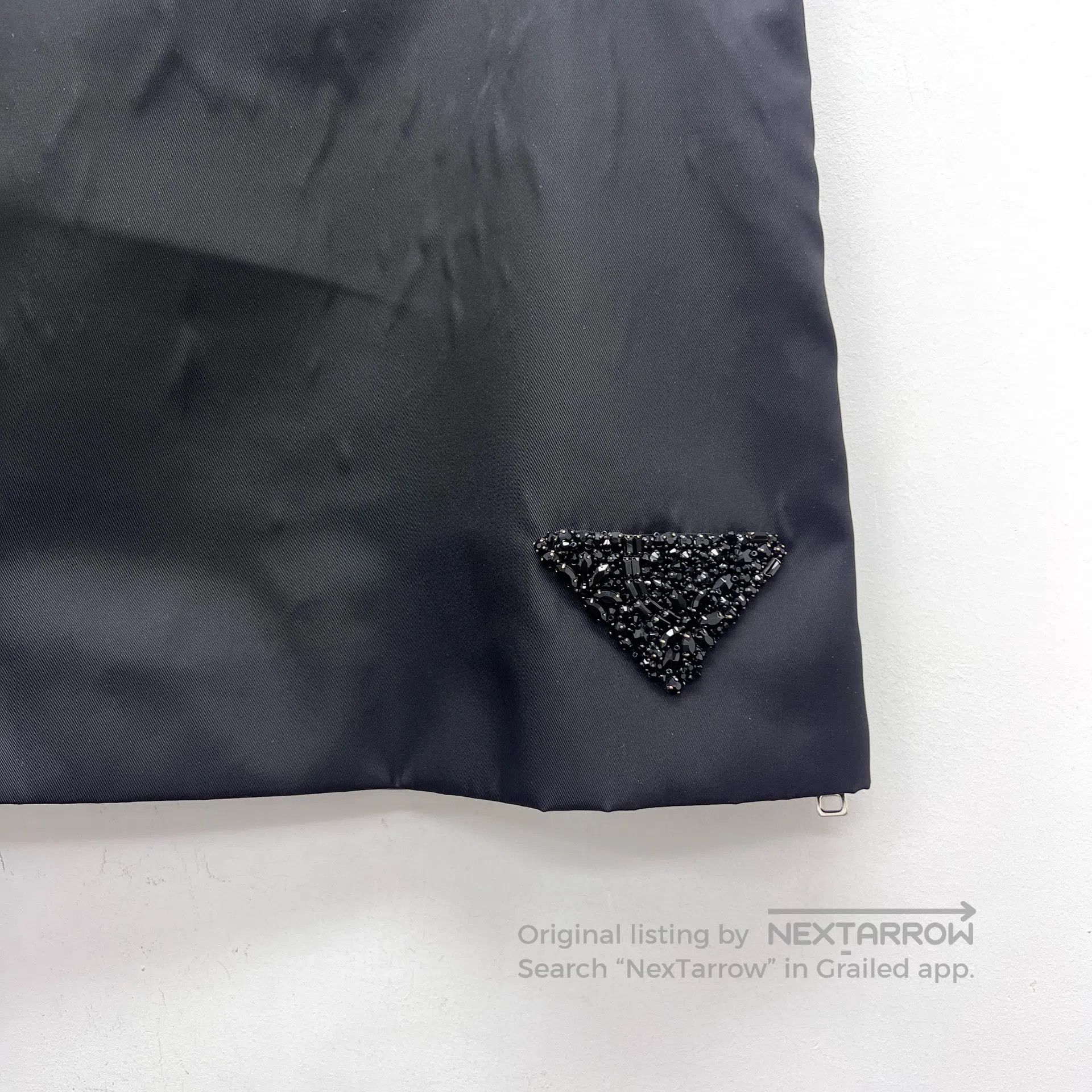 Prada Prada Black Triangular Studs Beaded Casual Knee-Length Ski Size 37" - 4 Thumbnail