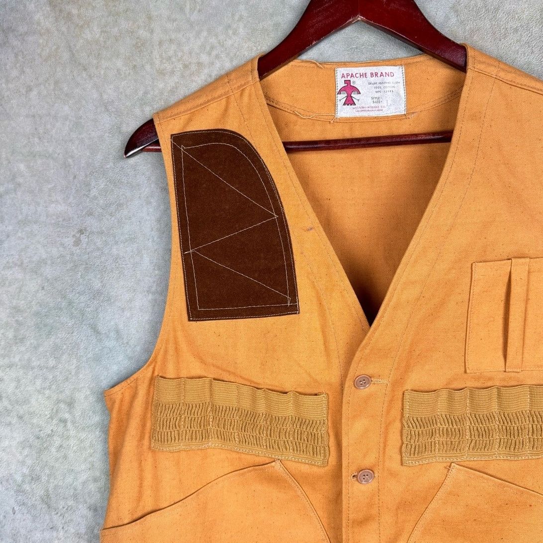 Vintage VTG 70s Hunting Vest Sz L Tan Shooting Pockets USA Utility Size US L / EU 52-54 / 3 - 4 Thumbnail