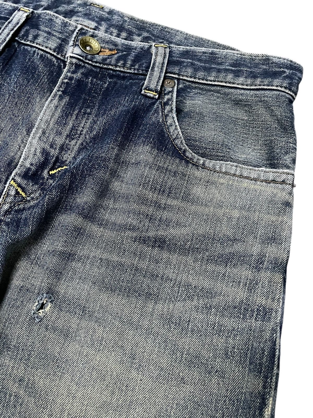 Edwin × If Six Was Nine × Vintage Edwin XV 404 Mud Wash Leather Trimmed Loose Jeans Size US 32 / EU 48 - 8 Thumbnail