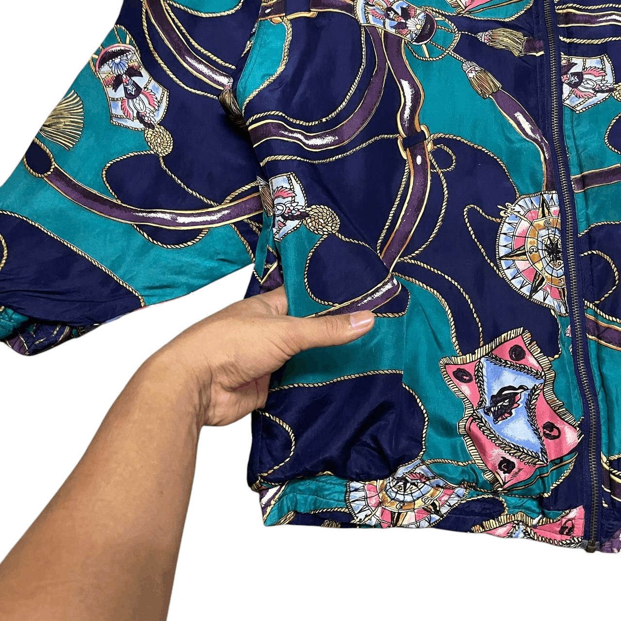 Robert Stock Vintage Robert Stock Silk 100% Bomber Jacket Size US M / EU 48-50 / 2 - 3 Thumbnail
